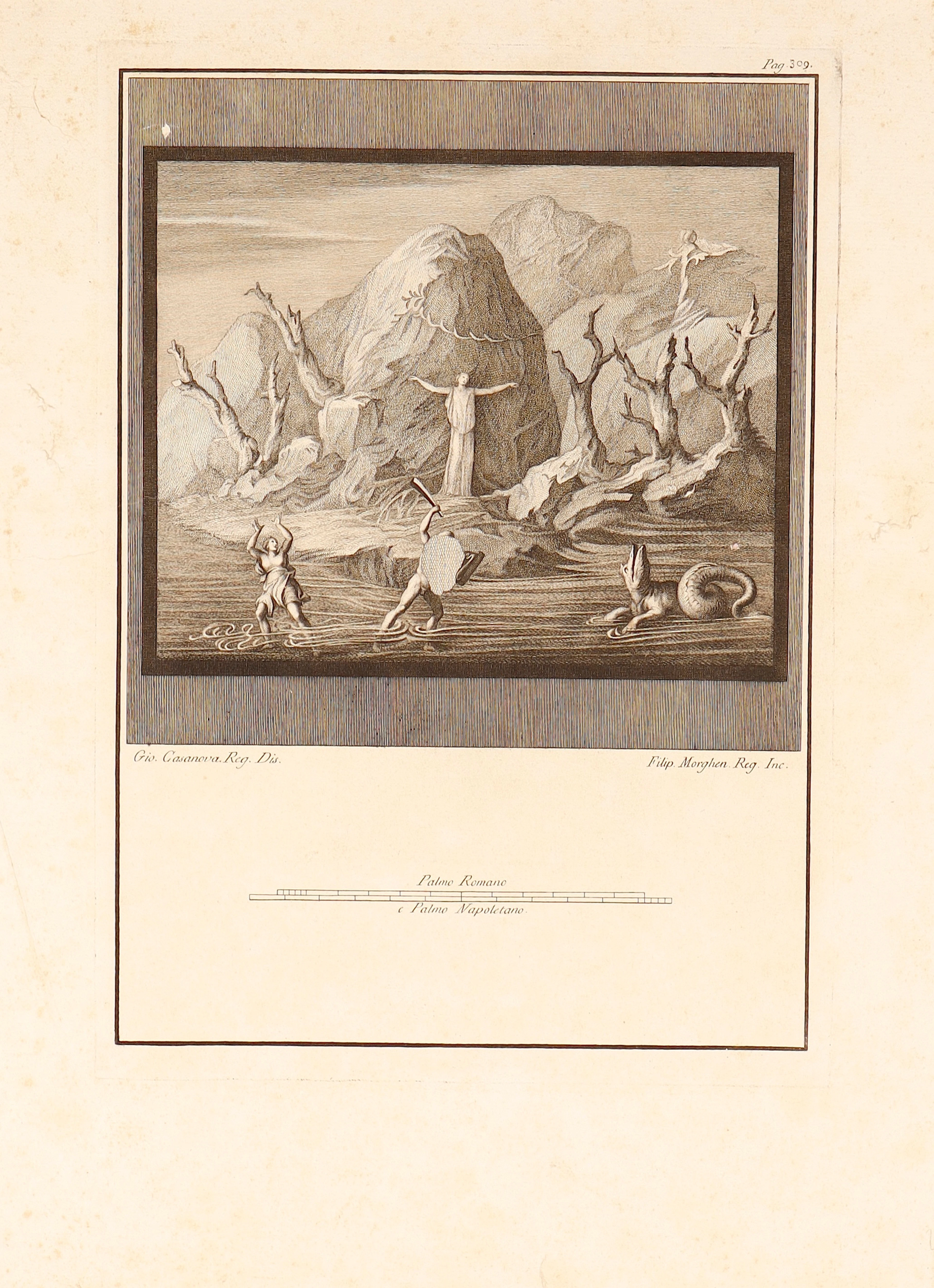 GIOVANNI CASANOVA Y FILIPPO MORGHEN. Andrómeda salvada por Perseo.