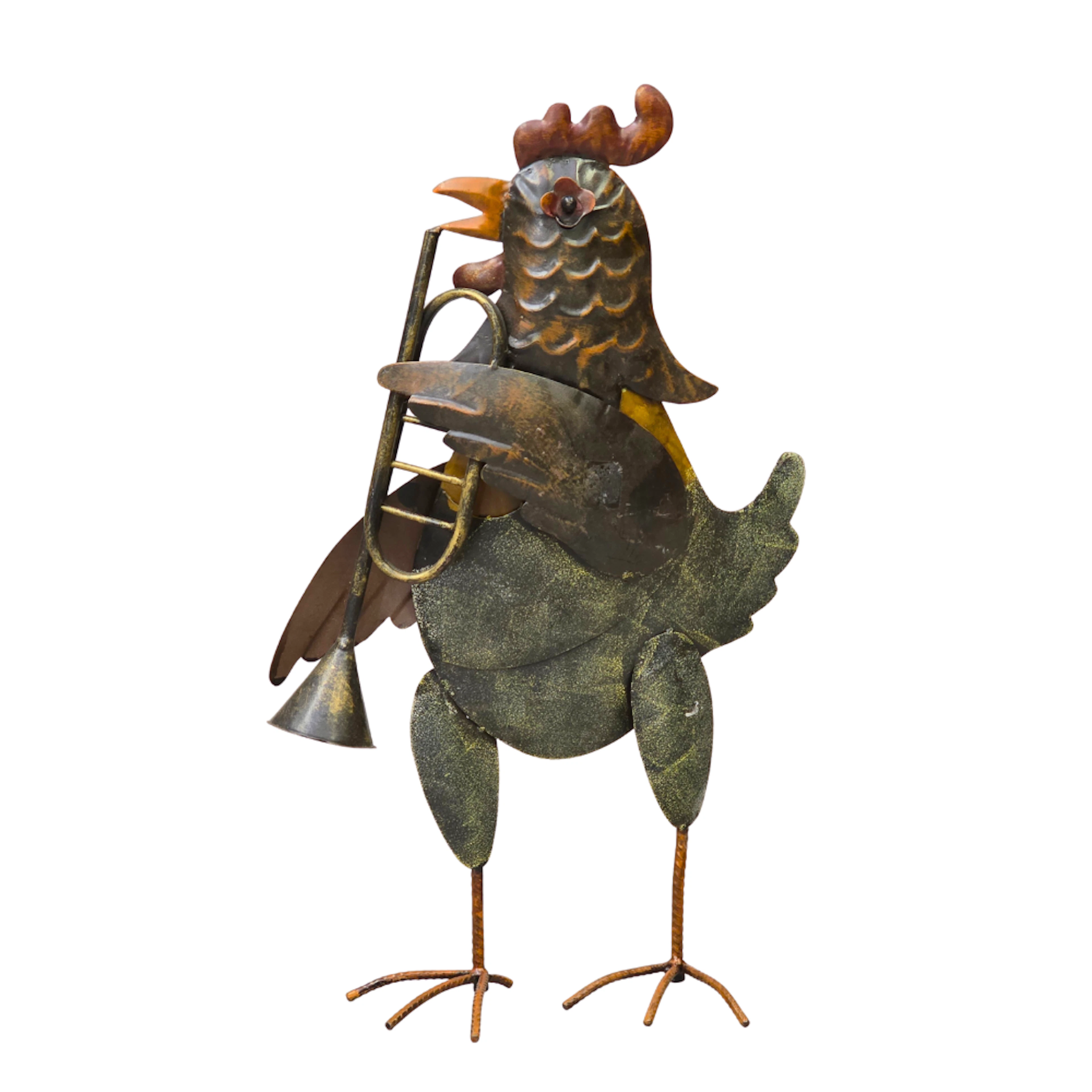 GALLO MÚSICO EN METAL.