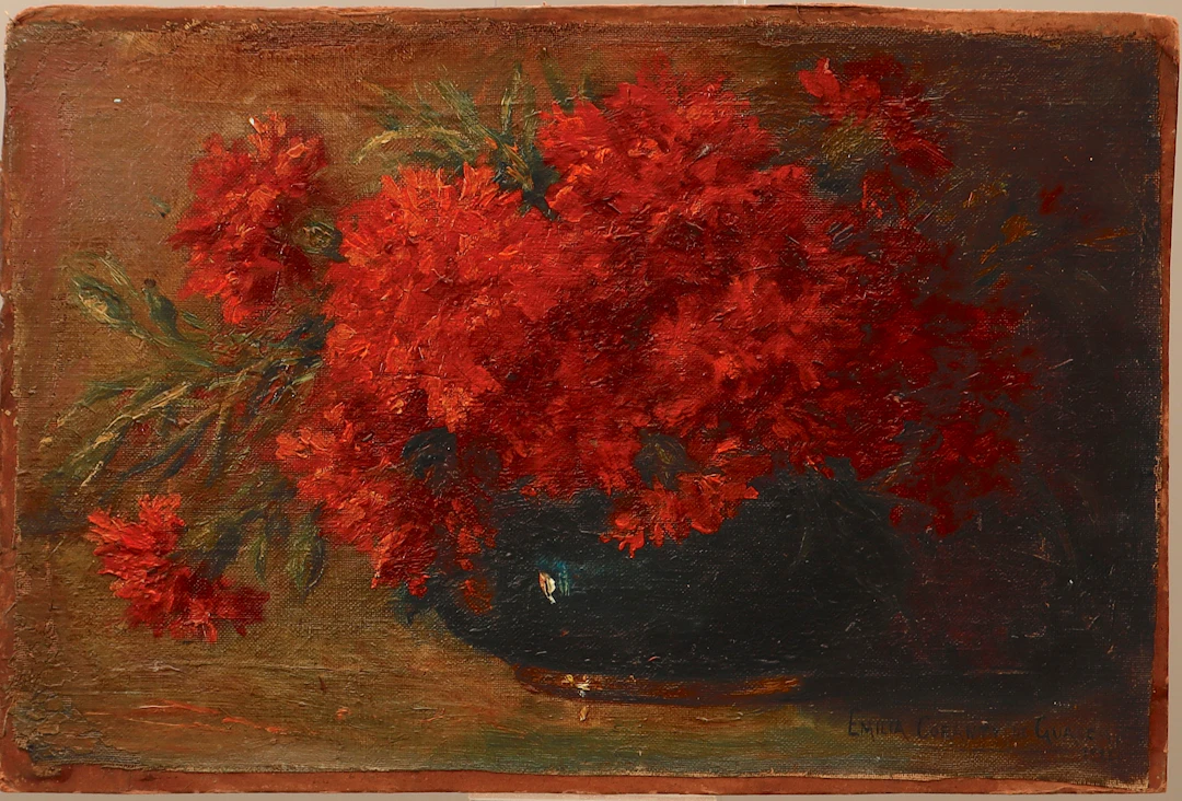 EMÍLIA CORANTY (1862–1944). Claveles.
