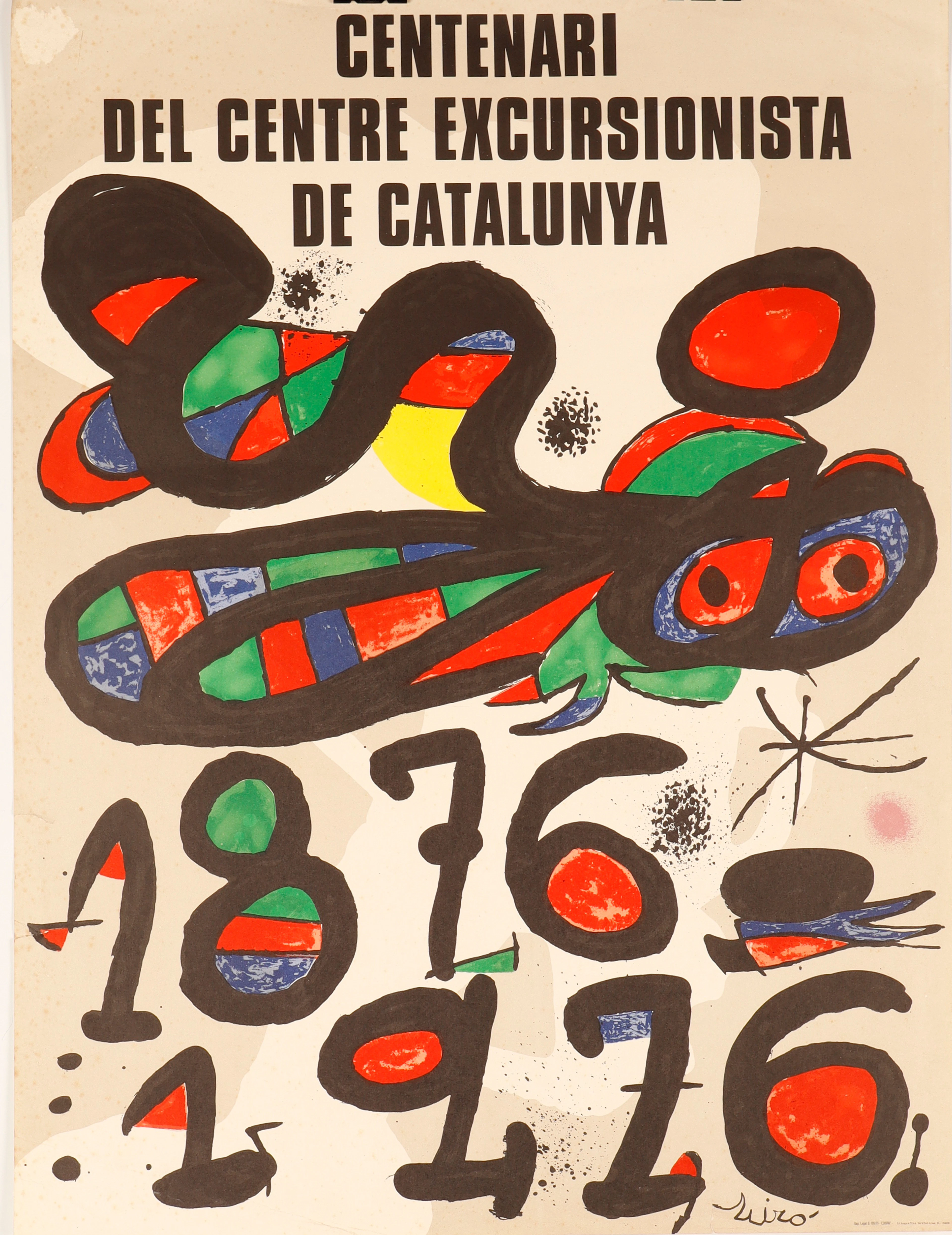 JOAN MIRÓ. "Centenari del Centre Excursionista de Catalunya".