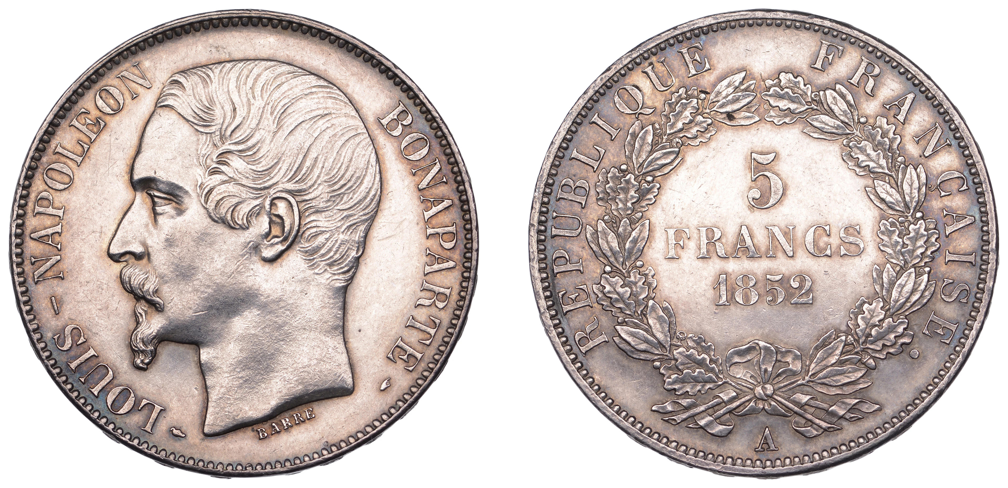 France, Second Republic, Louis Napoléon (as President), 5 Francs