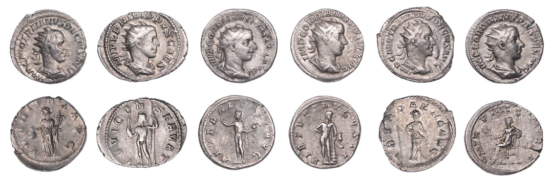 Gordian III (238-244), Antoniniani (2), 241-3, radiate, draped and