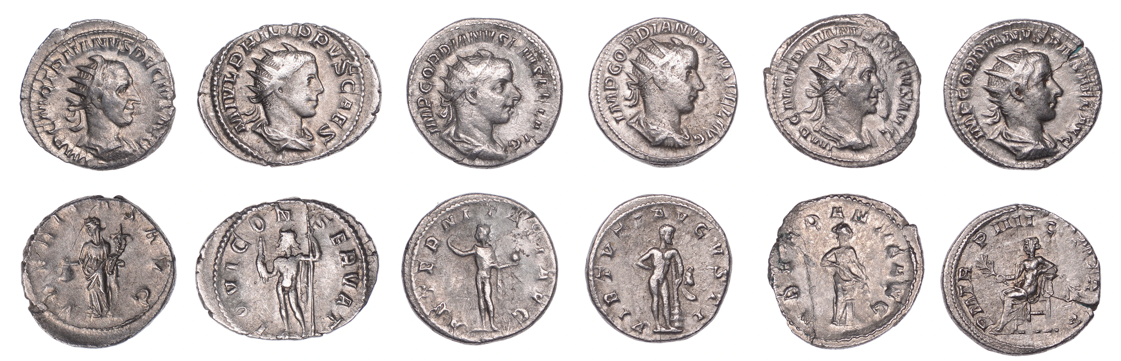 Gordian III (238-244), Antoniniani (2), 241-3, radiate, draped and