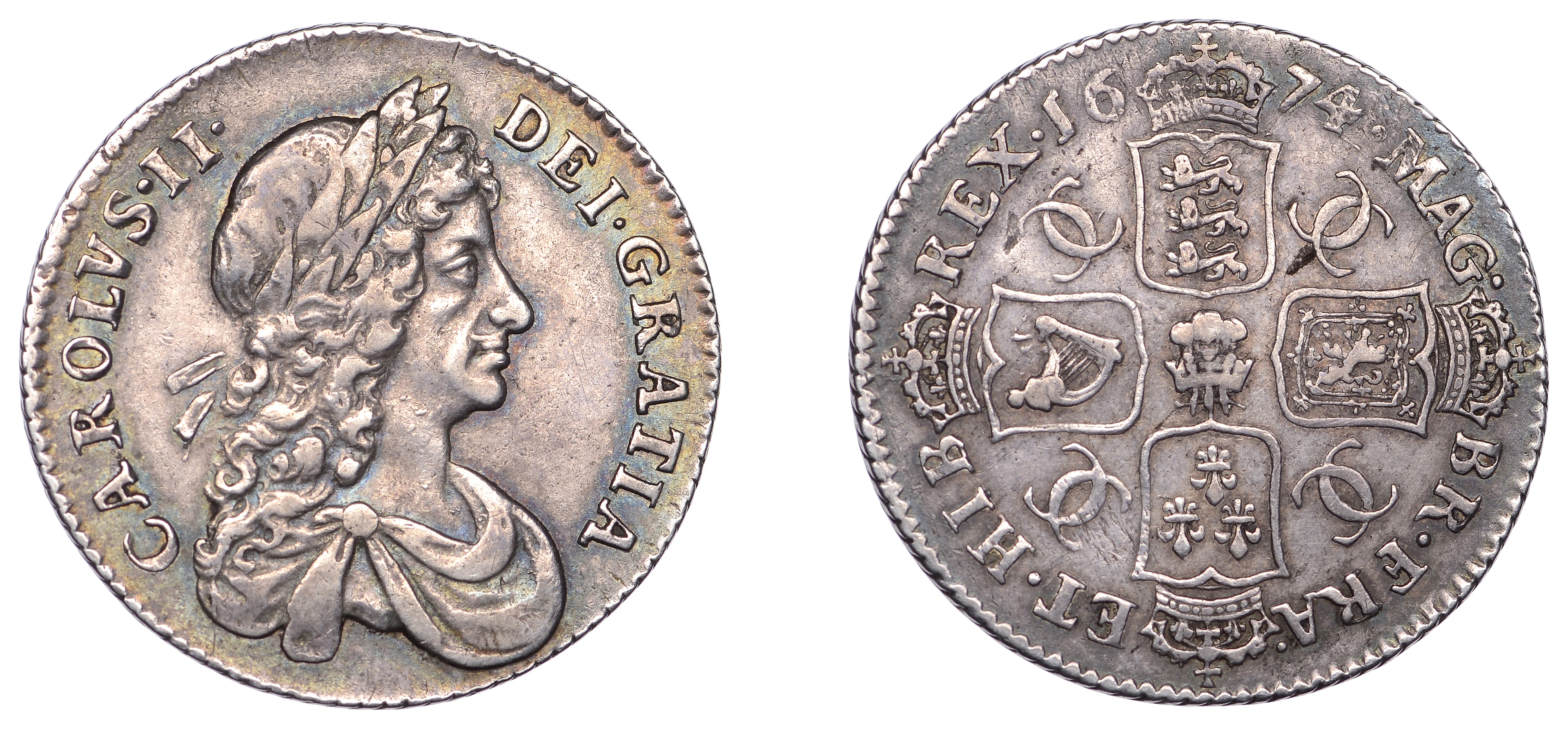 Charles II (1660-1685), Milled coinage, Shilling, 1674, second bust