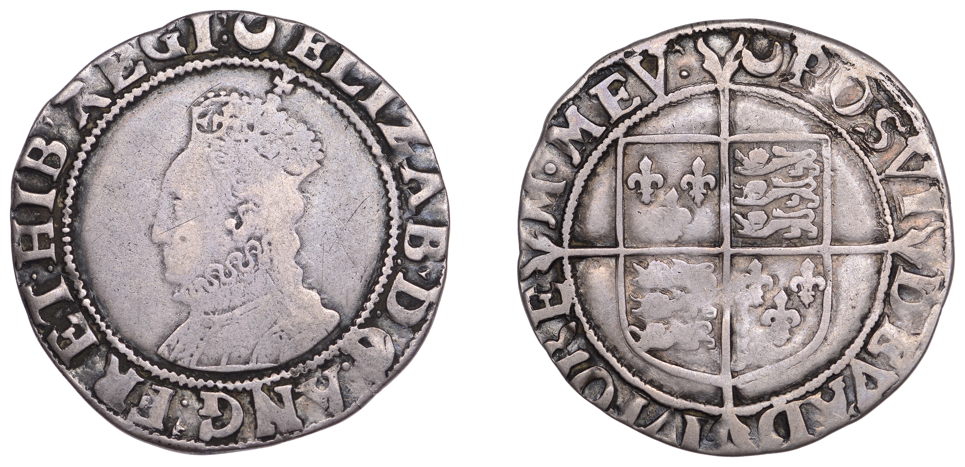Elizabeth I (1558-1603), Sixth issue, Shilling, mm. crescent, bust
