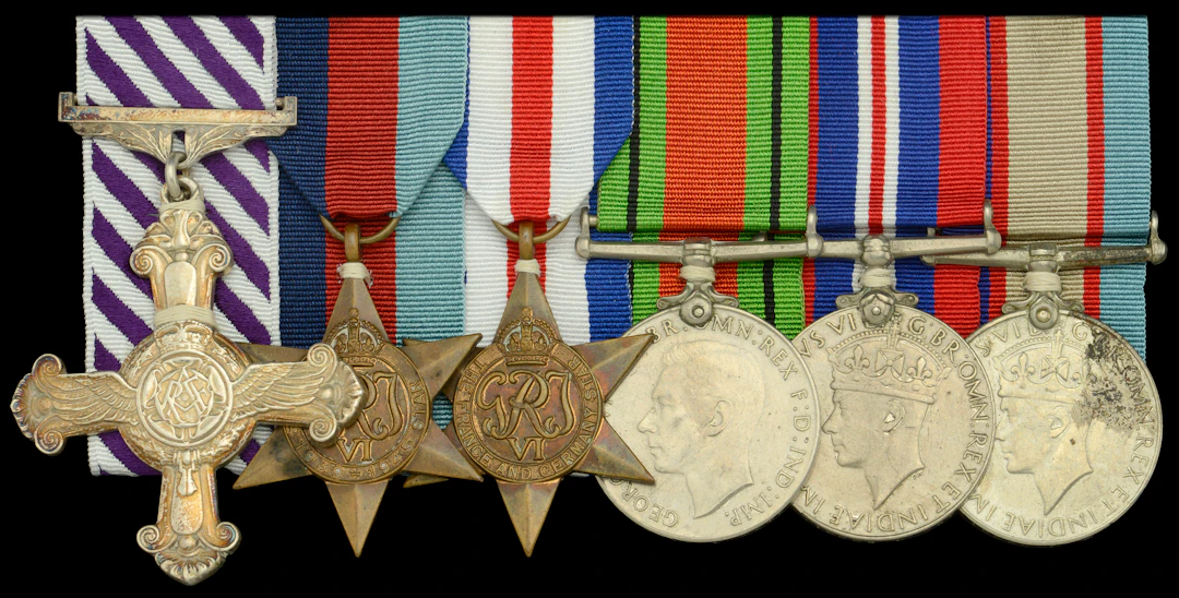 A Second War Halifax Navigator’s D.F.C. group of six awarded to Flight