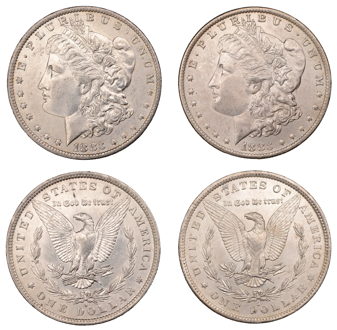 United States of America, Dollars (2), both 1883o, New Orleans (KM