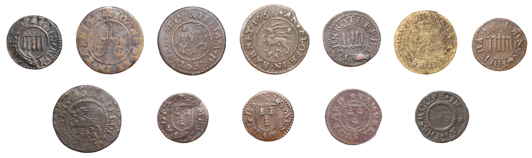 HERTFORDSHIRE, Barnet, Peeter Blackwell, Halfpence (2), [16]66, 1.29g/6h
