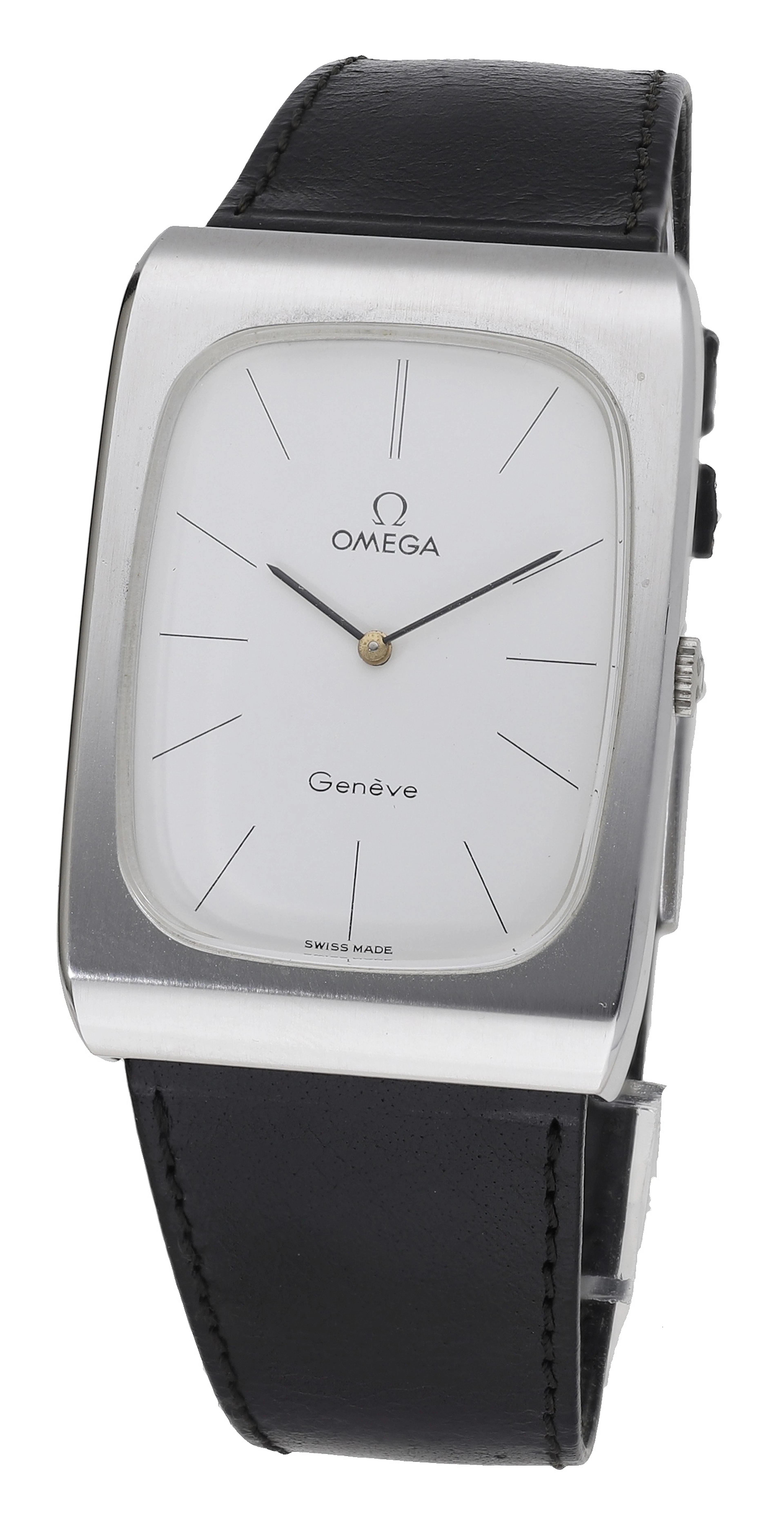Omega. A stainless steel rectangular wristwatch, Ref. 511.0469, circa