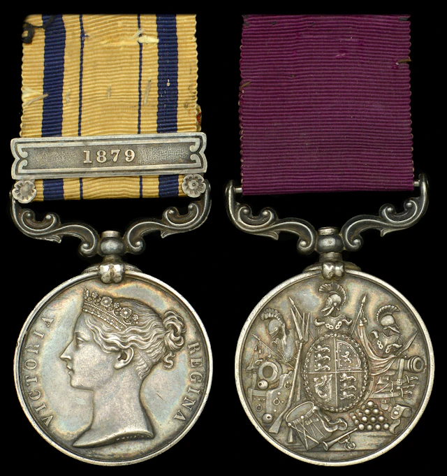 Pair: Private G. Cooper, 16th Lancers South Africa 1877-79, 1 clasp
