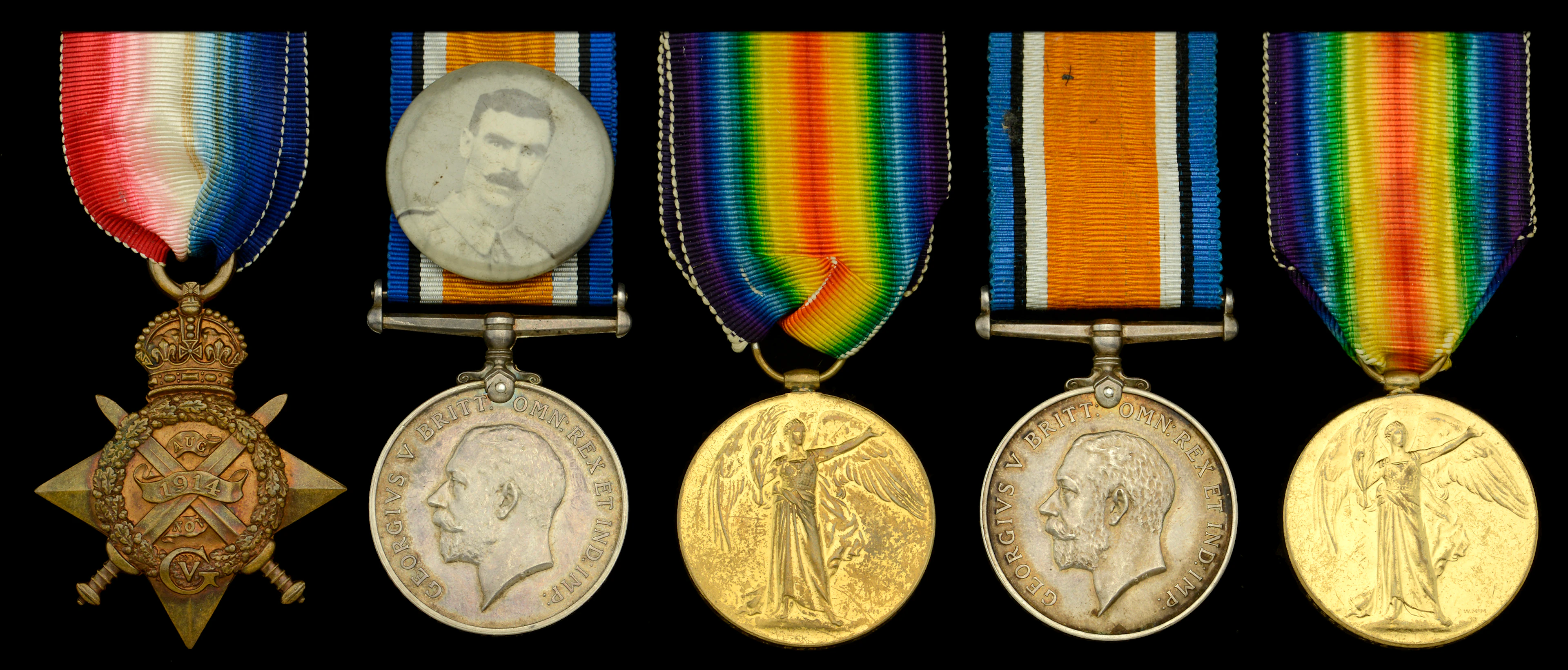Family Group: Three: Private W. Fern, 2nd Battalion, Royal Welsh Fusiliers