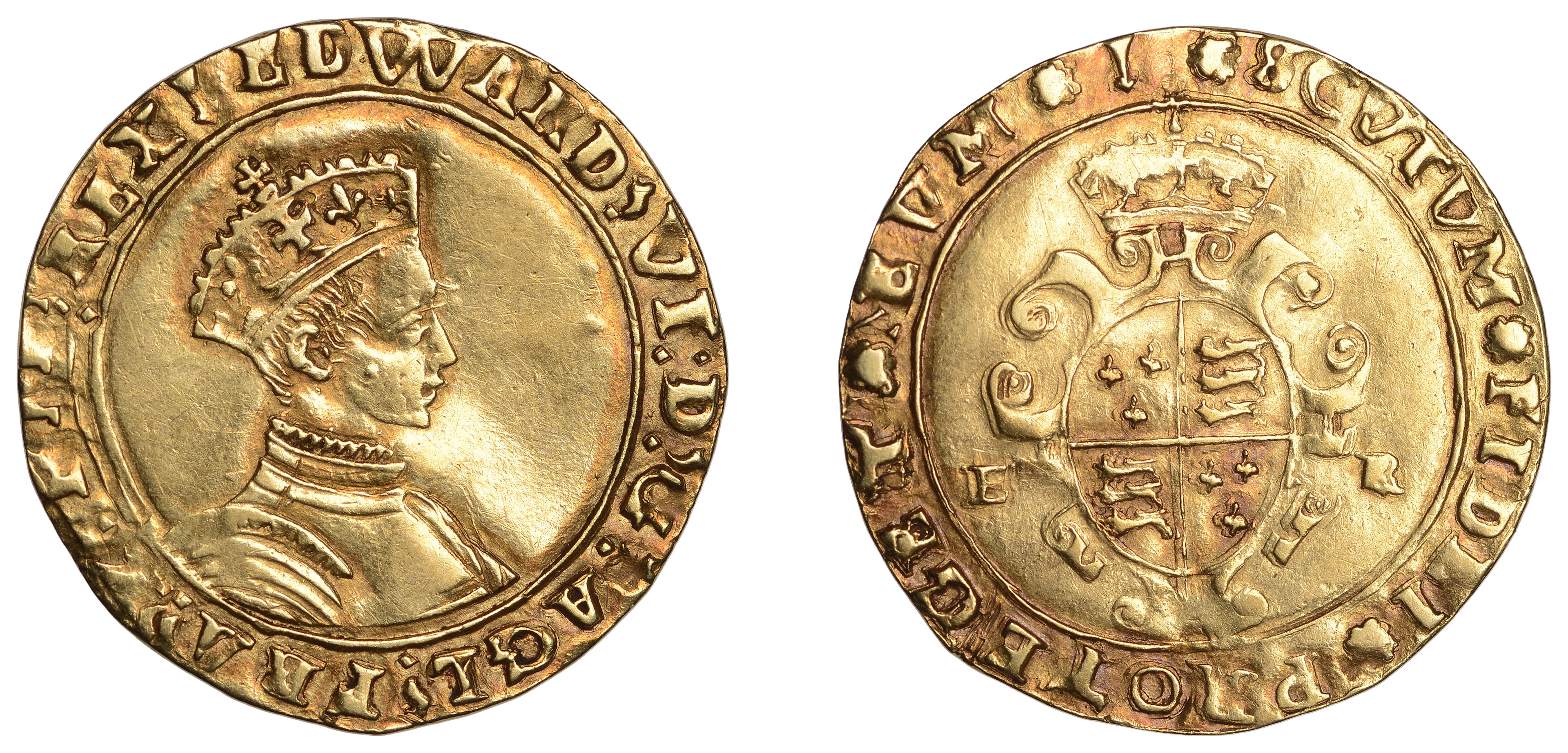 EDWARD VI, Second Period (Crown Gold): Half-Sovereign of Ten Shillings