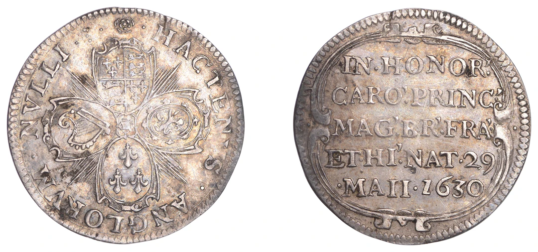 Birth of Prince Charles, 1630, a silver medal, unsigned (attributed