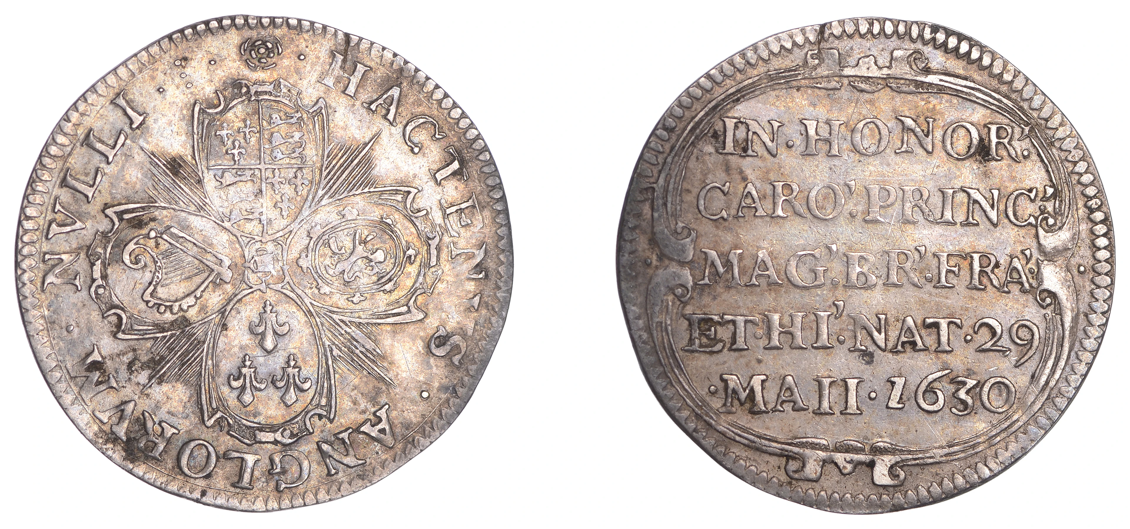 Birth of Prince Charles, 1630, a silver medal, unsigned (attributed