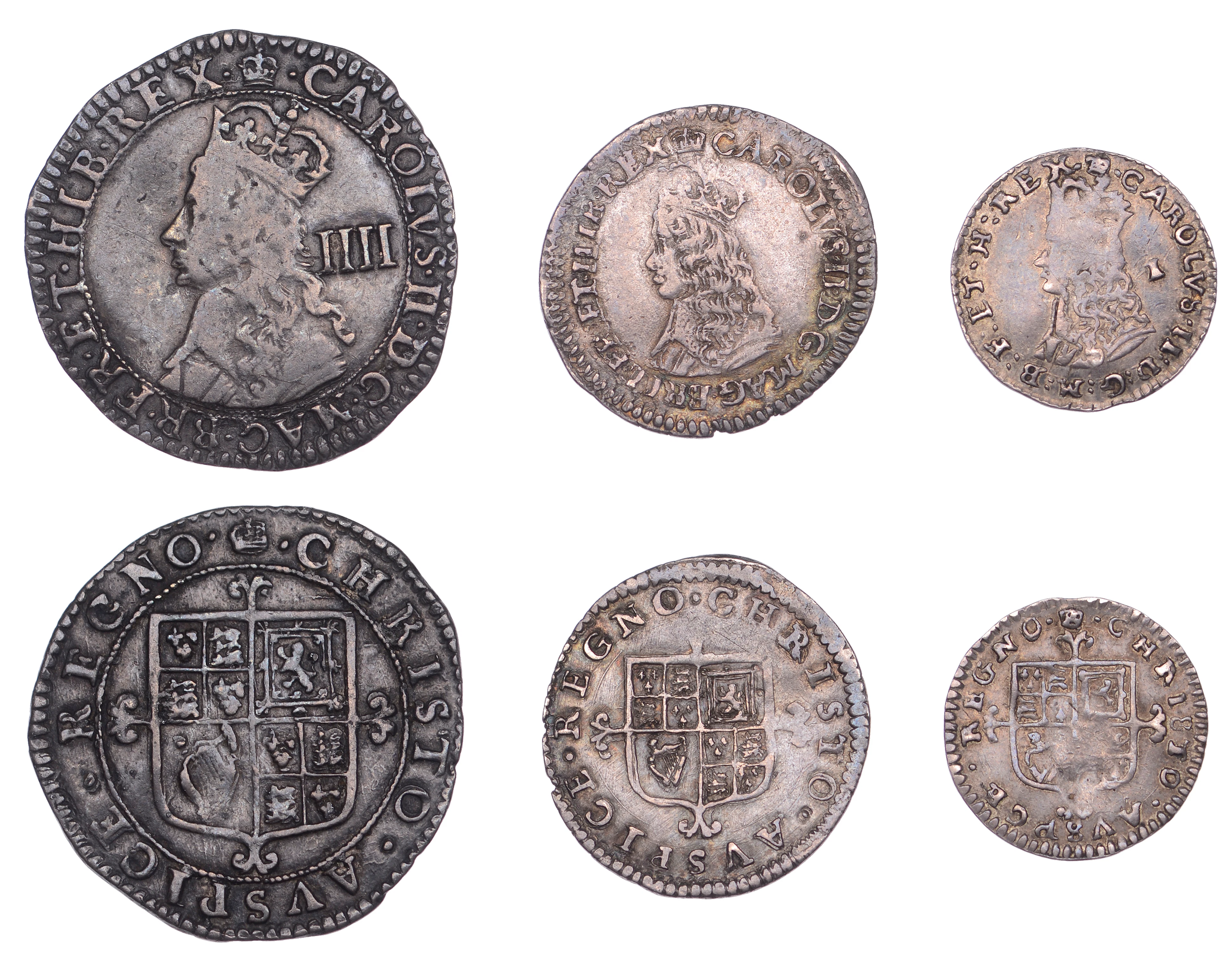 Charles II, First Hammered issue, Halfgroat, mm. crown, 0.91g/9h;