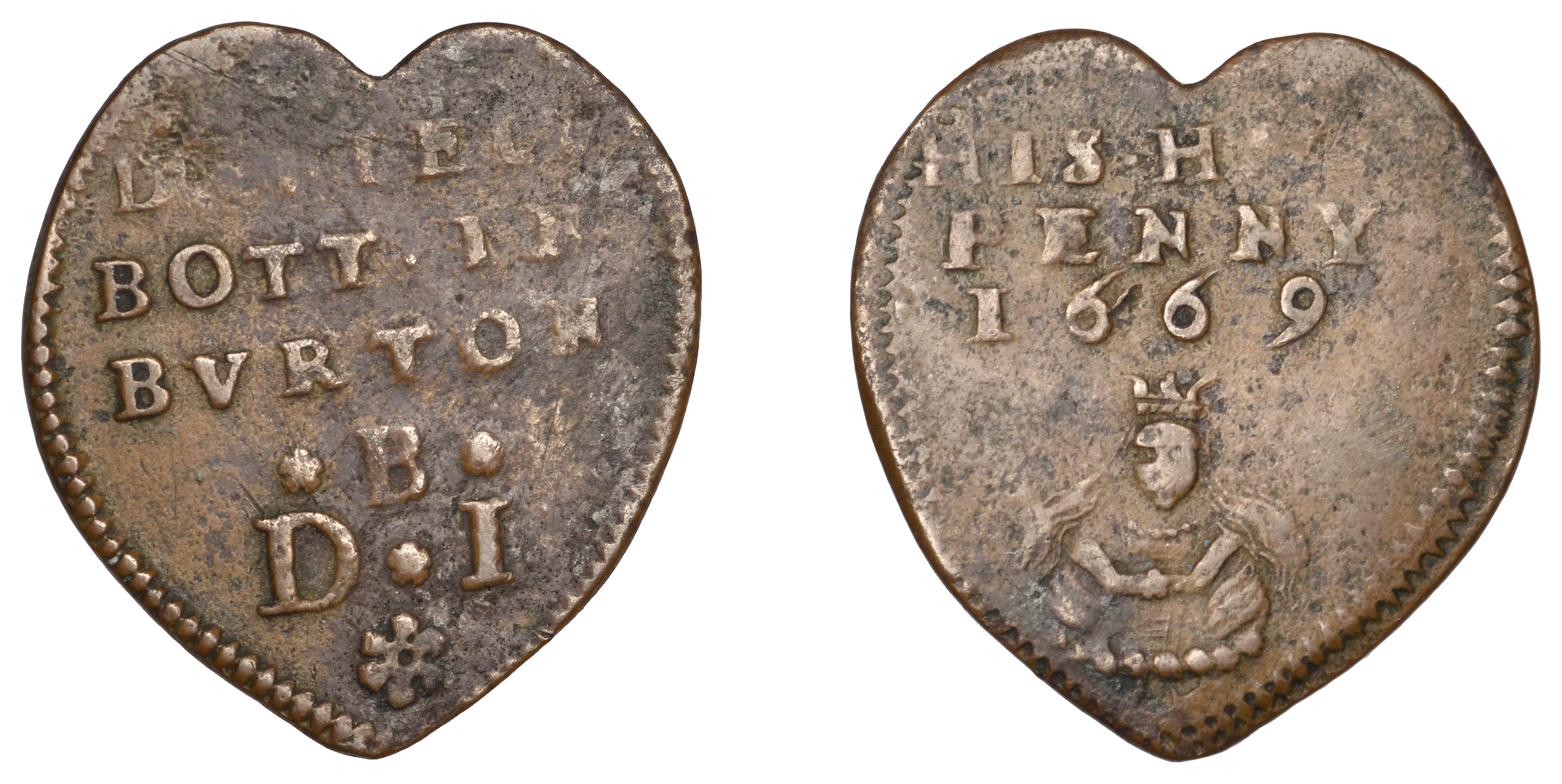 17th Century Tokens, STAFFORDSHIRE, Burton-upon-Trent, Daniell Bott