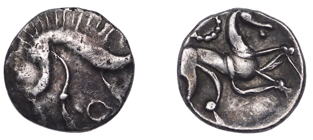 British Iron Age, CORIELTAUVI, Uninscribed issues, silver Unit, South