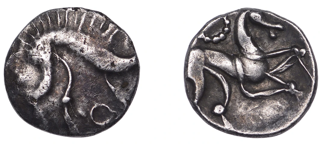 British Iron Age, CORIELTAUVI, Uninscribed issues, silver Unit, South