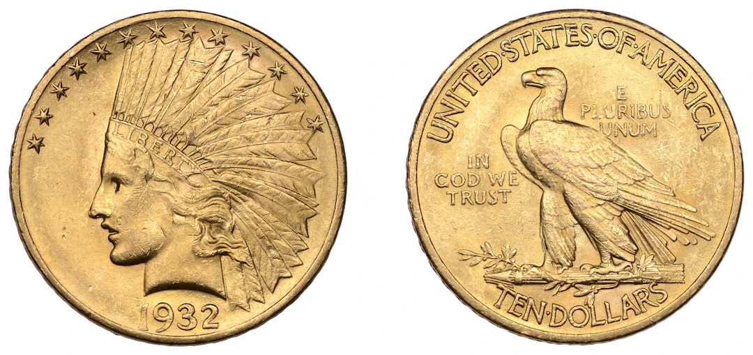United States of America, 10 Dollars, 1932, Philadelphia (KM 130).