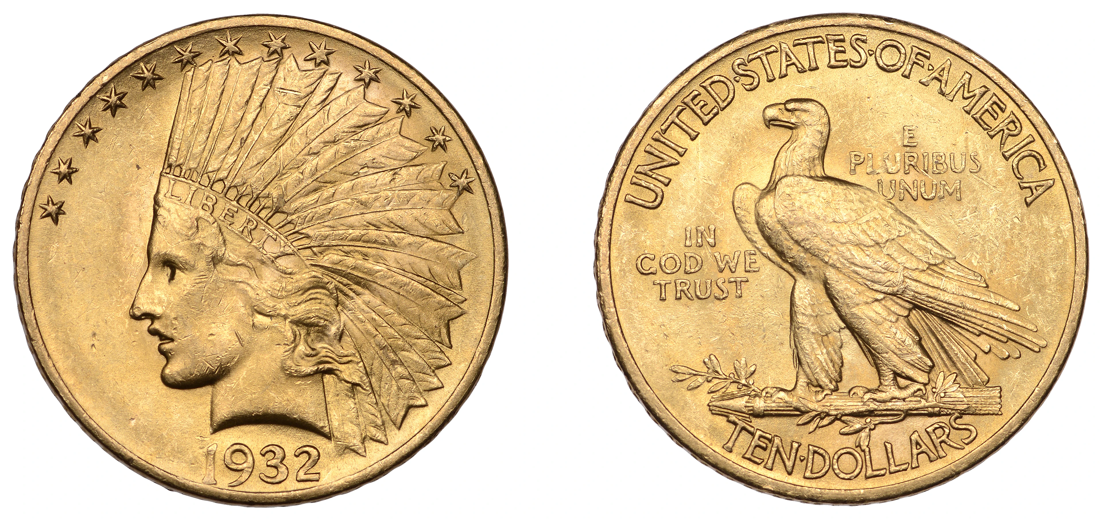 United States of America, 10 Dollars, 1932, Philadelphia (KM 130).