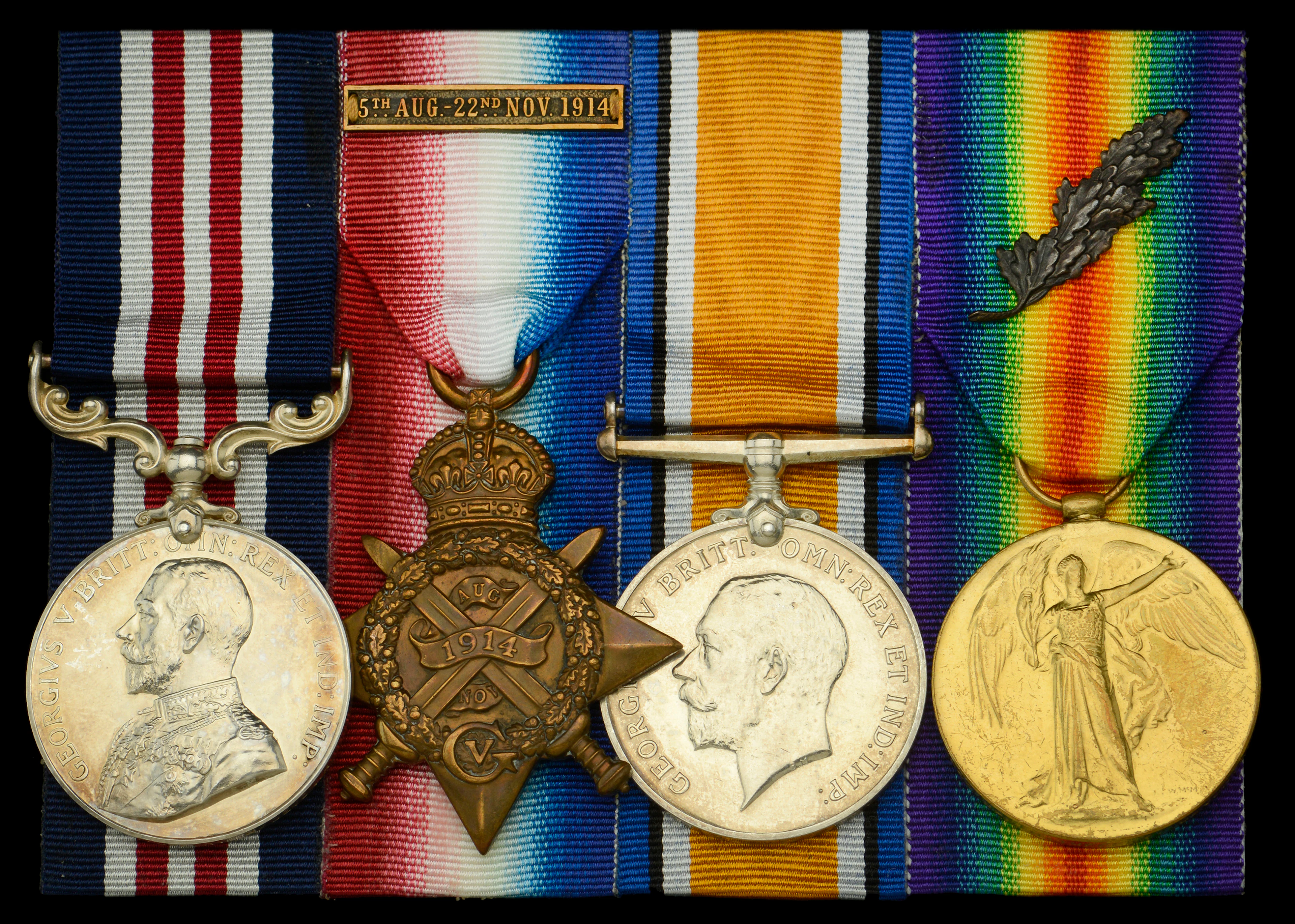 A Great War ‘Western Front’ M.M. group of four awarded to Corporal