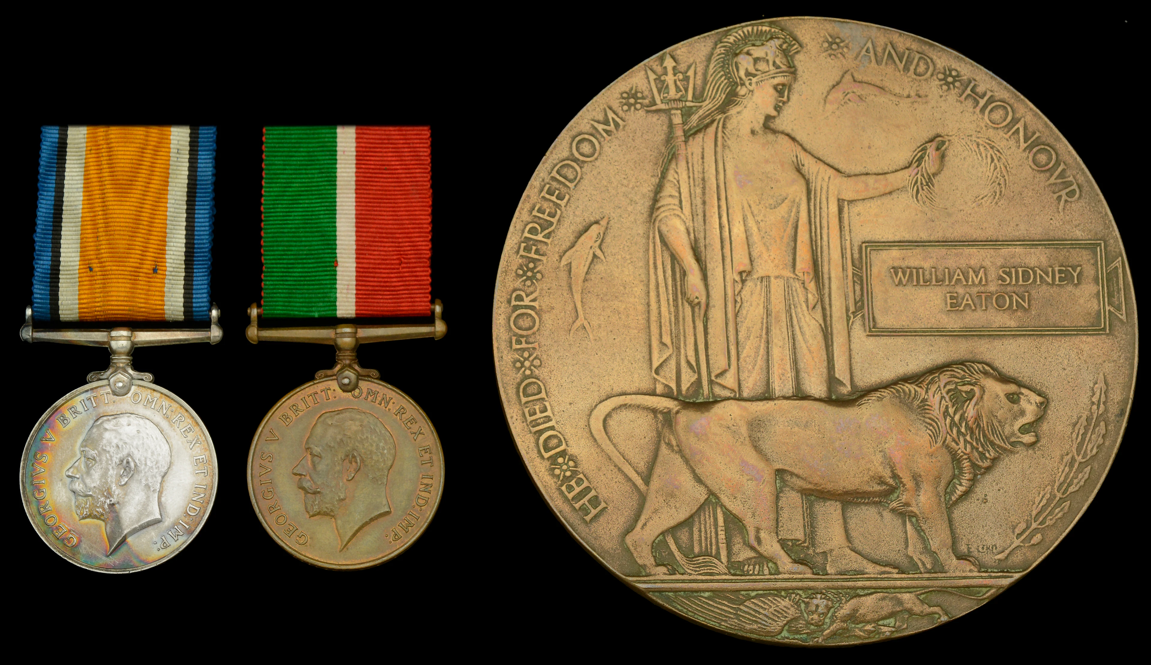 Pair: Deck Boy W. S. Eaton, Mercantile Marine, who was killed in action