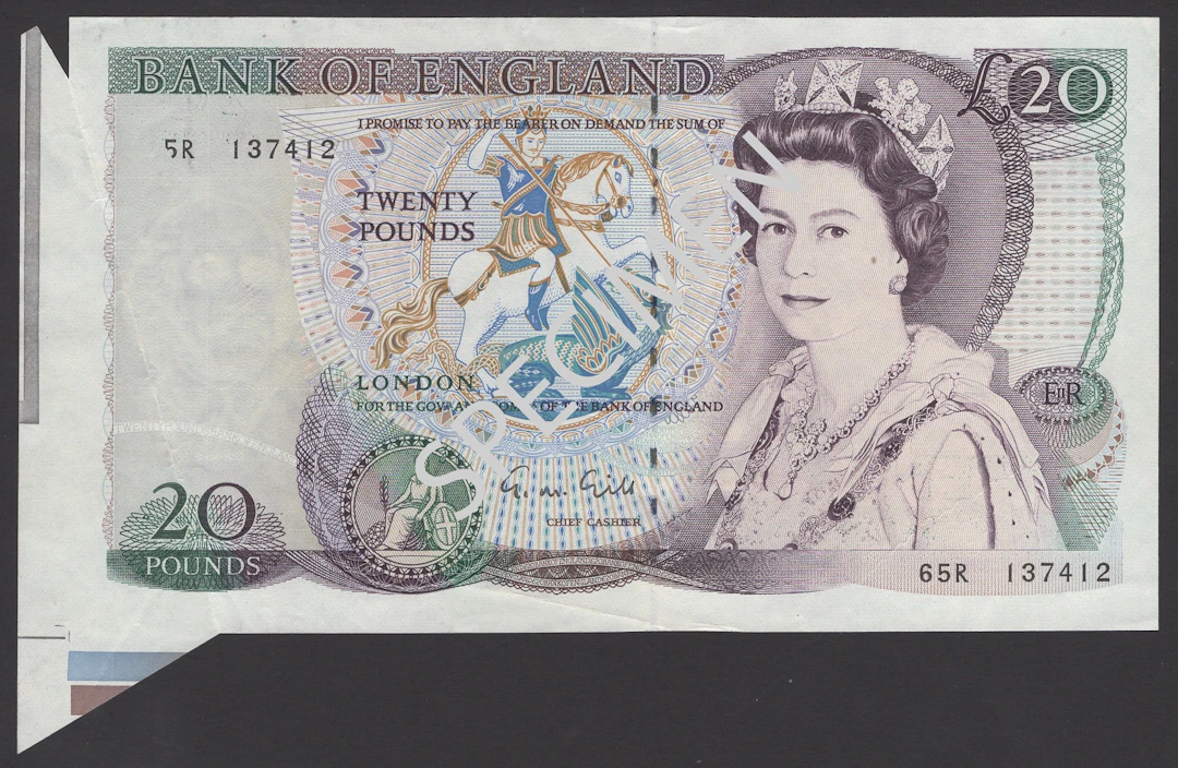 ERROR: Bank of England, George M. Gill, £20, 1 March 1988, serial