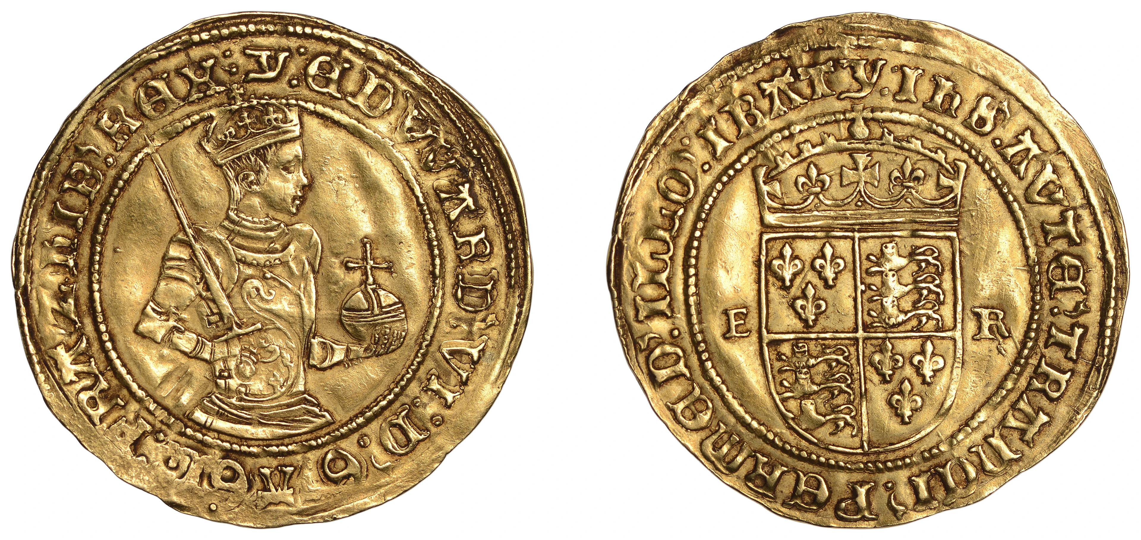 EDWARD VI, Third Period (Crown Gold): Half-Sovereign of Ten Shillings