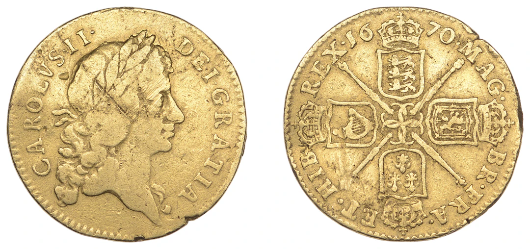 Charles II (1660-1685), Guinea, 1670, third bust (EGC 241; S 3342).