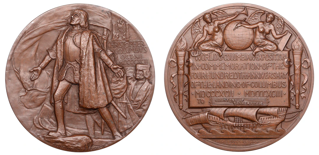 United States of America, World’s Columbian Exposition, 1892, a bronze