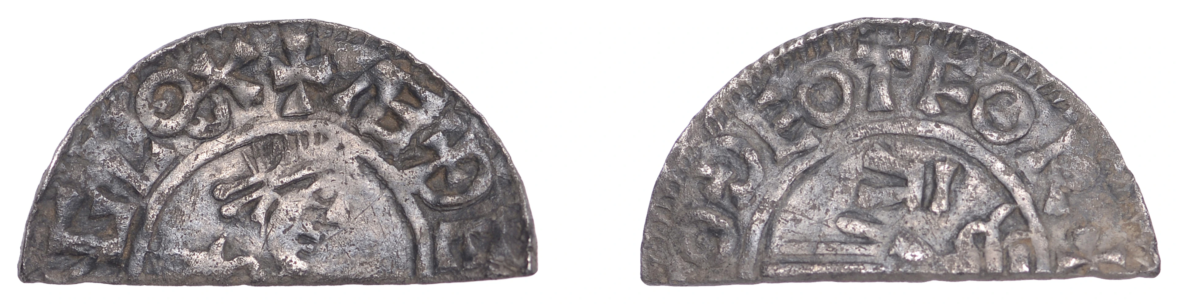 Æthelred II (978-1016), cut Halfpenny, First Hand type, Thetford