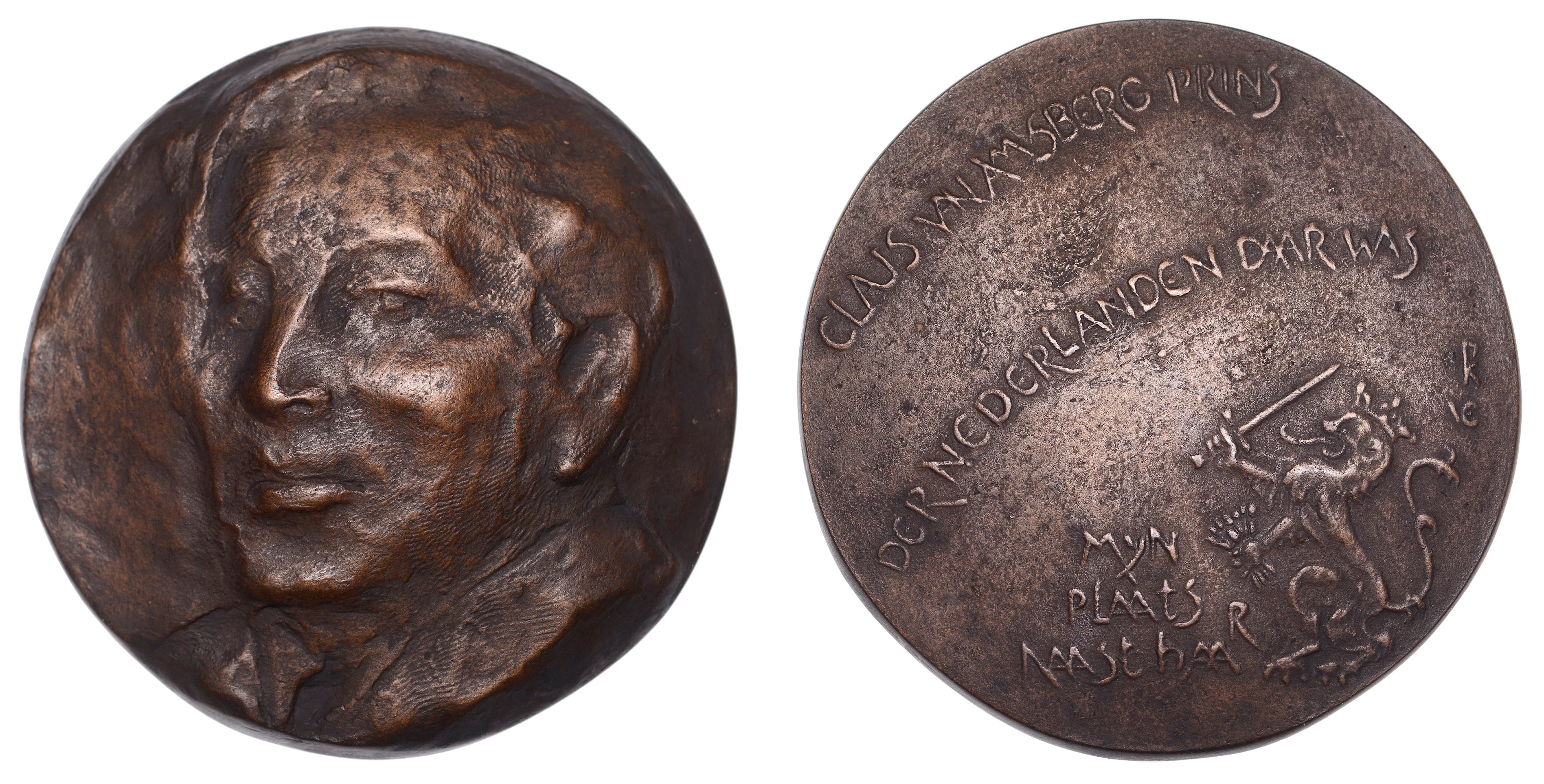 NETHERLANDS, ZKH Prins Claus, 2003, a cast bronze medal by Elisabeth