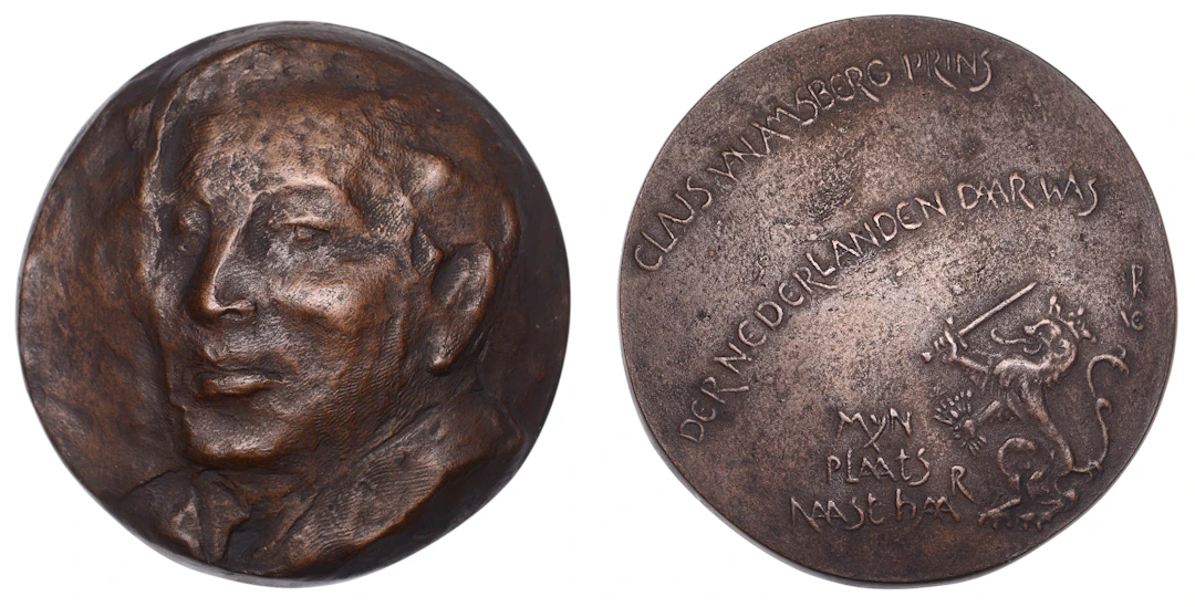 NETHERLANDS, ZKH Prins Claus, 2003, a cast bronze medal by Elisabeth