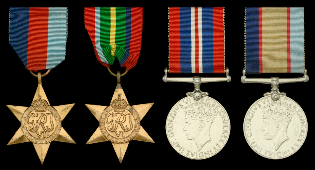 Four: F. K. Rumsey, Australian Forces 1939-45 Star; Pacific Star;
