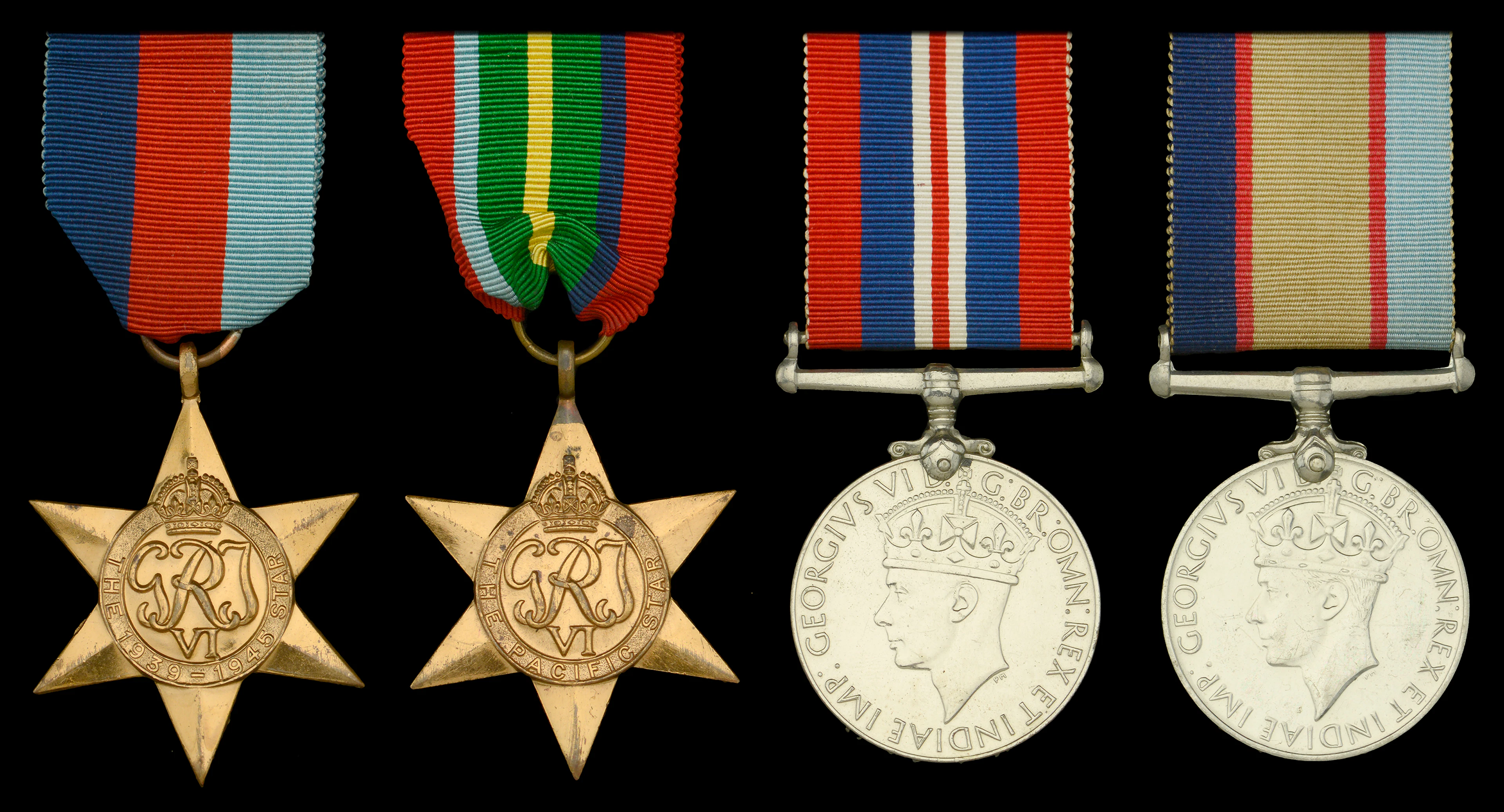 Four: F. K. Rumsey, Australian Forces 1939-45 Star; Pacific Star;