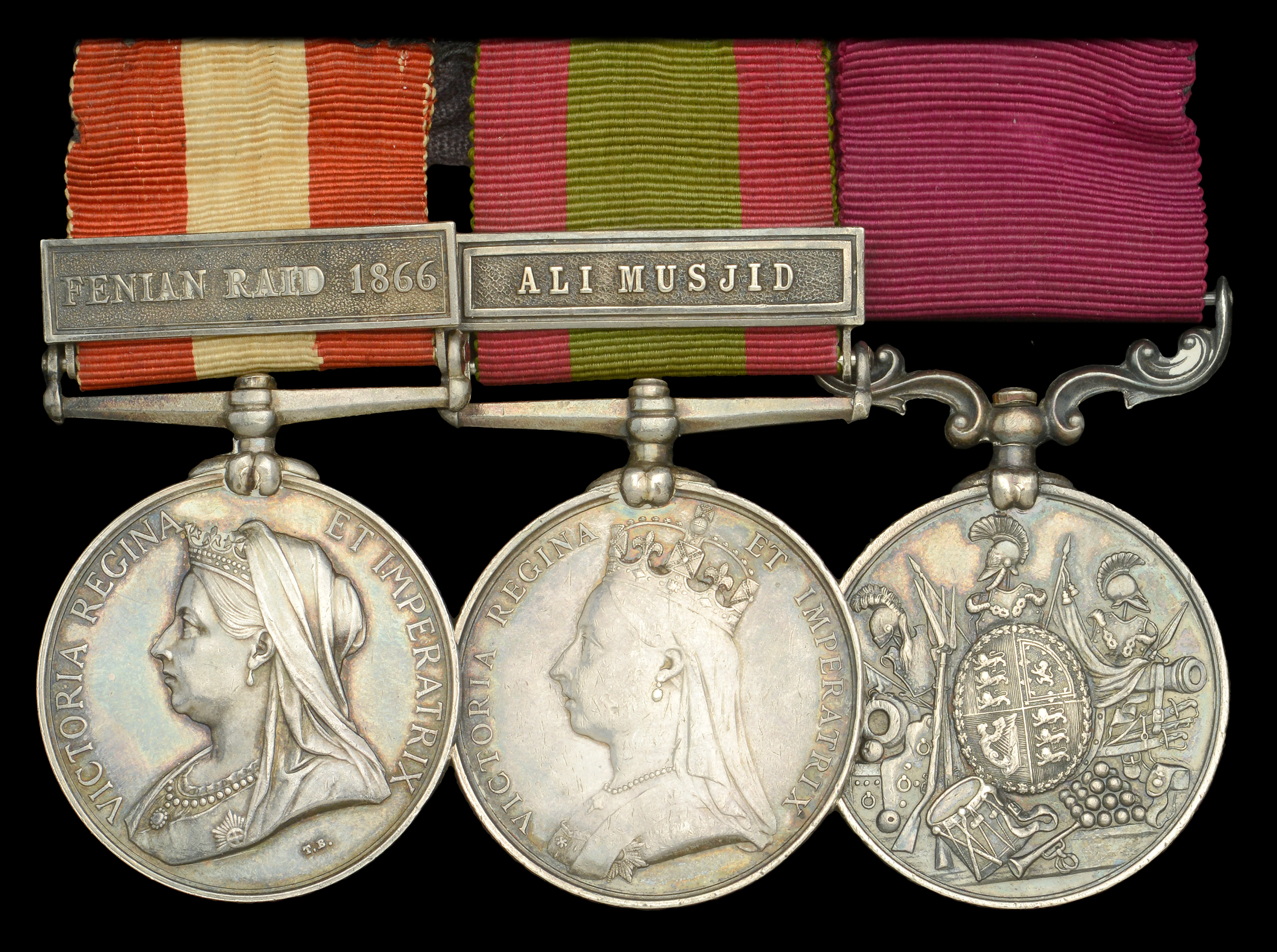 Three: Bugle Major J. Daly, Rifle Brigade Canada General Service 1866-70