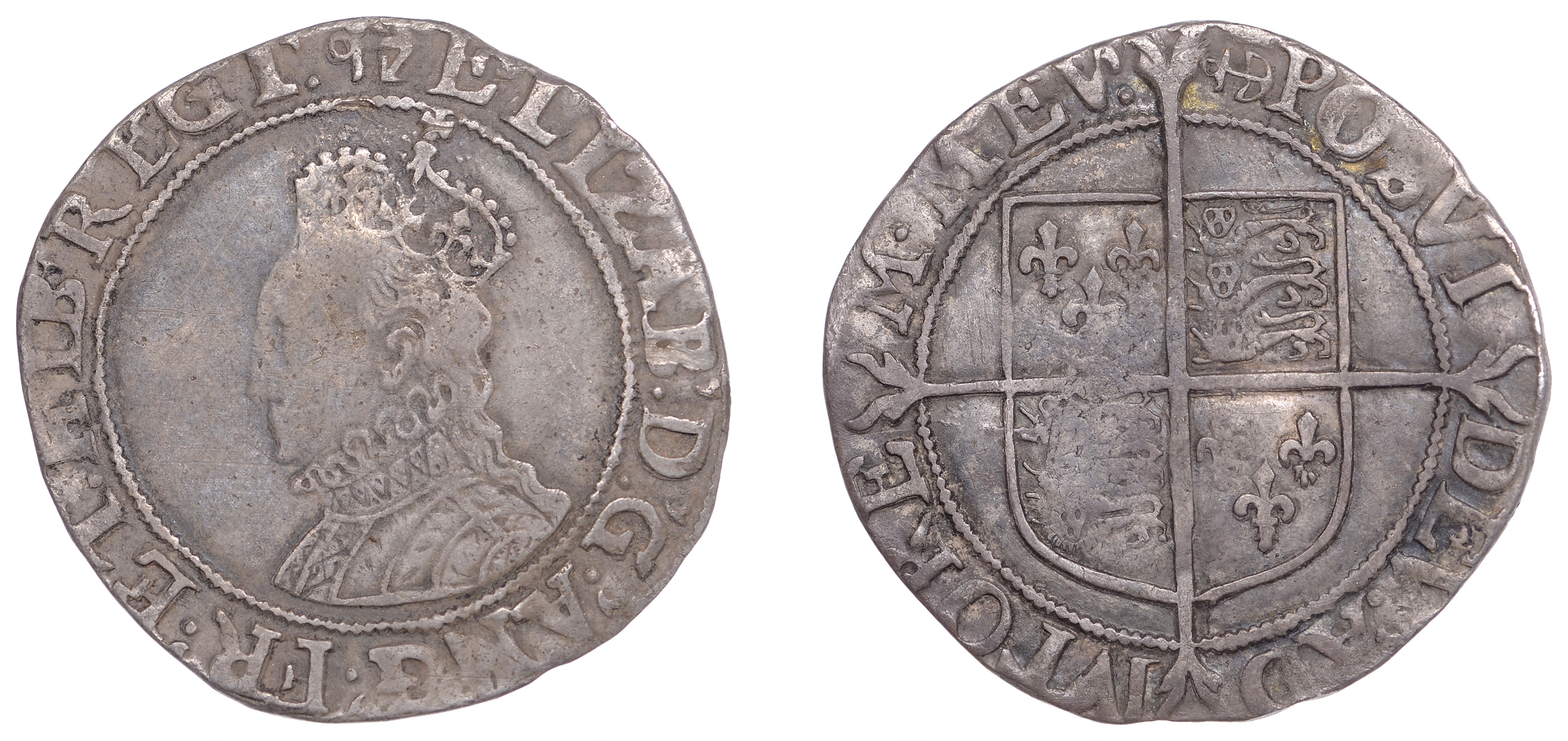 Elizabeth I (1558-1603), Sixth issue, Shilling, mm. anchor (flukes
