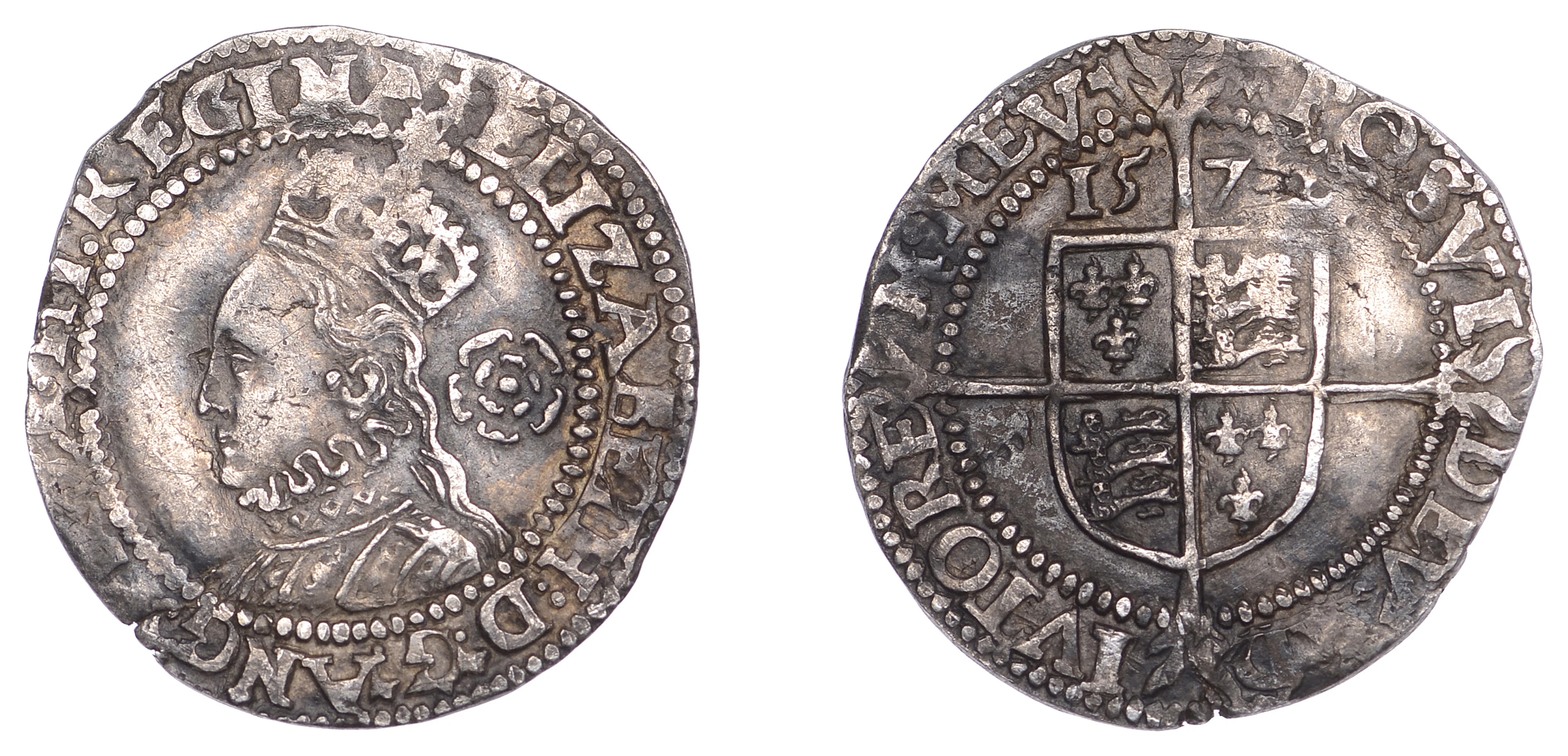 Elizabeth I (1558-1603), Fourth issue, Threepence, 1572, mm. ermine
