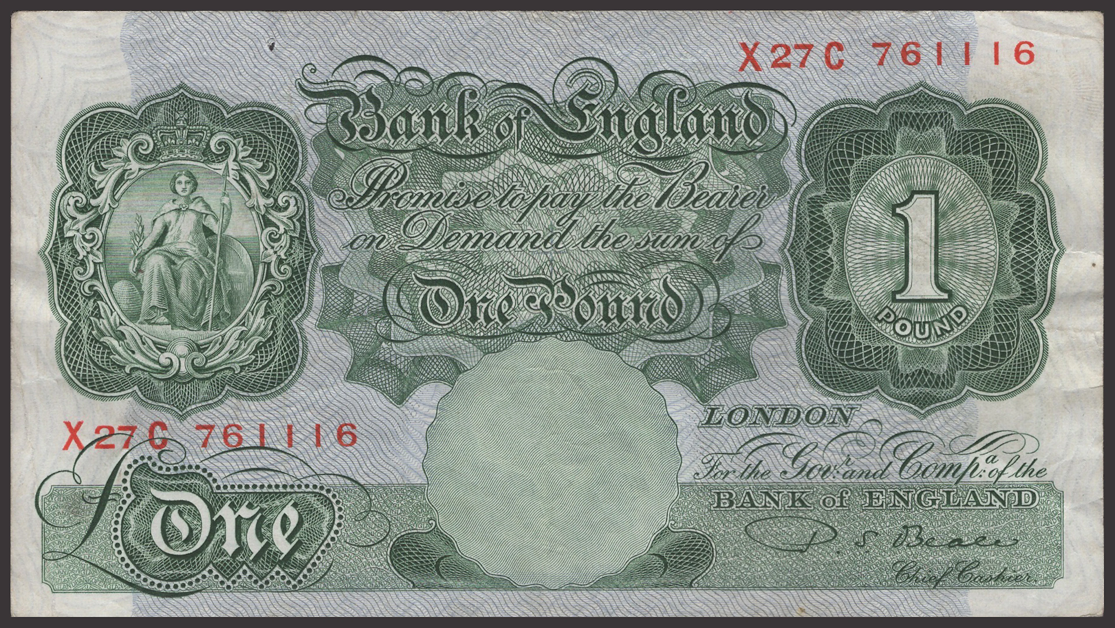 A Mixed Group of Bank of England Notes, comprising Beale, £1 (3)