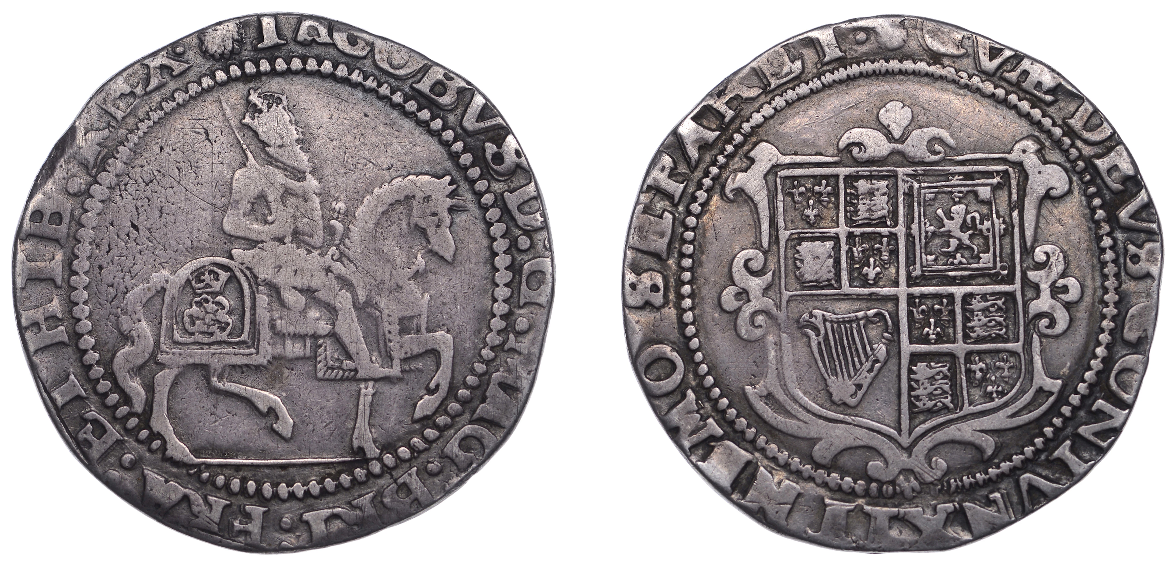 James I (1603-1625), Third coinage, Halfcrown, mm. lis [1621-3], plain