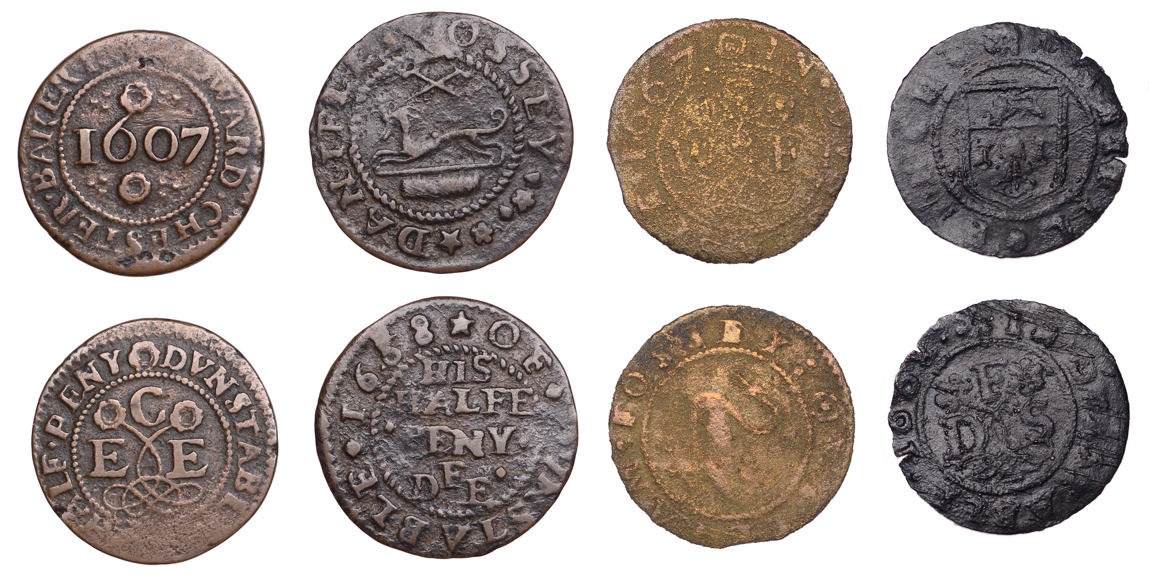BEDFORDSHIRE, Dunstable, Edward Chester, Halfpenny, 1667, 2.15g/6h