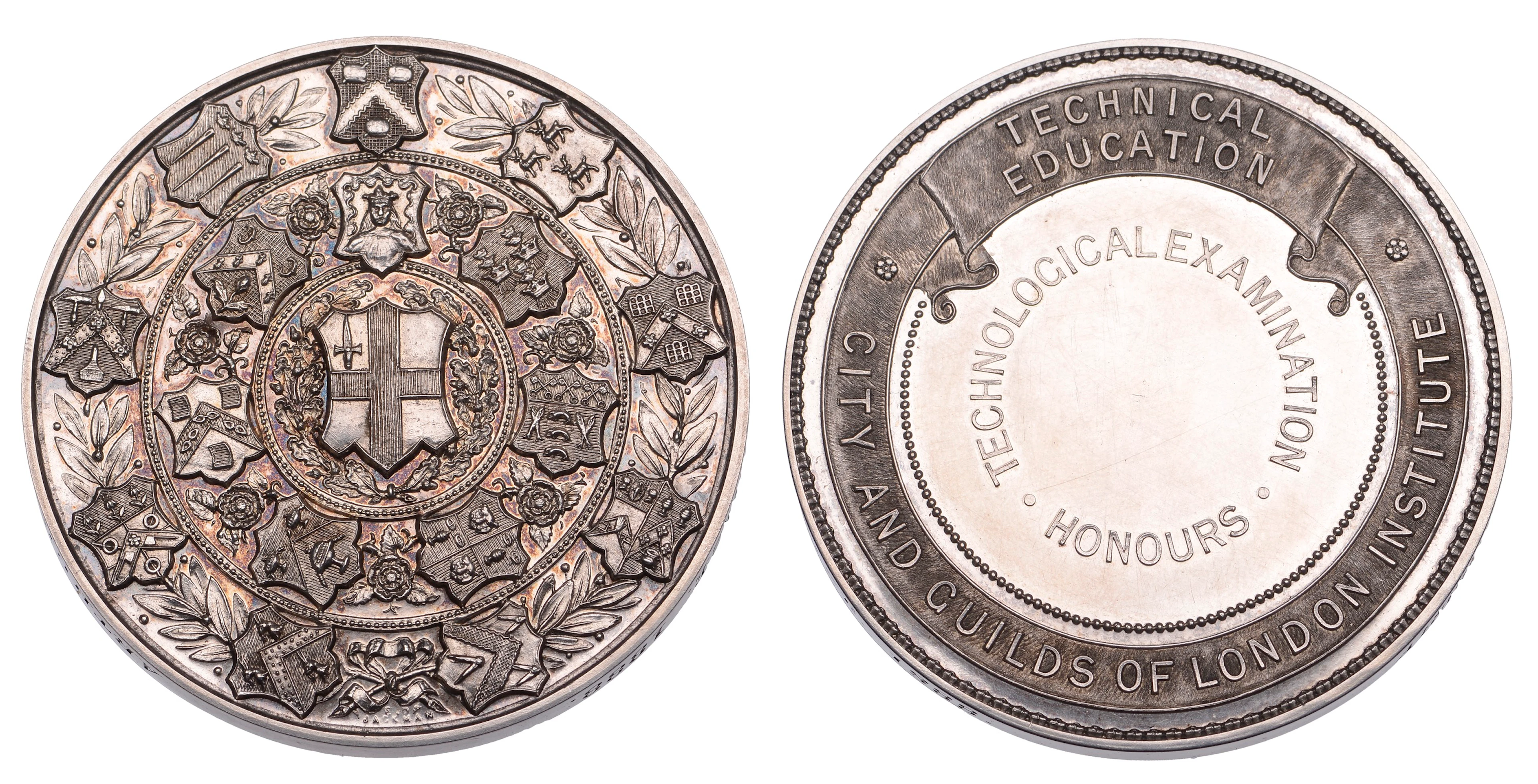 City and Guilds of London Institute, Technical Eduction, 1887, a silver