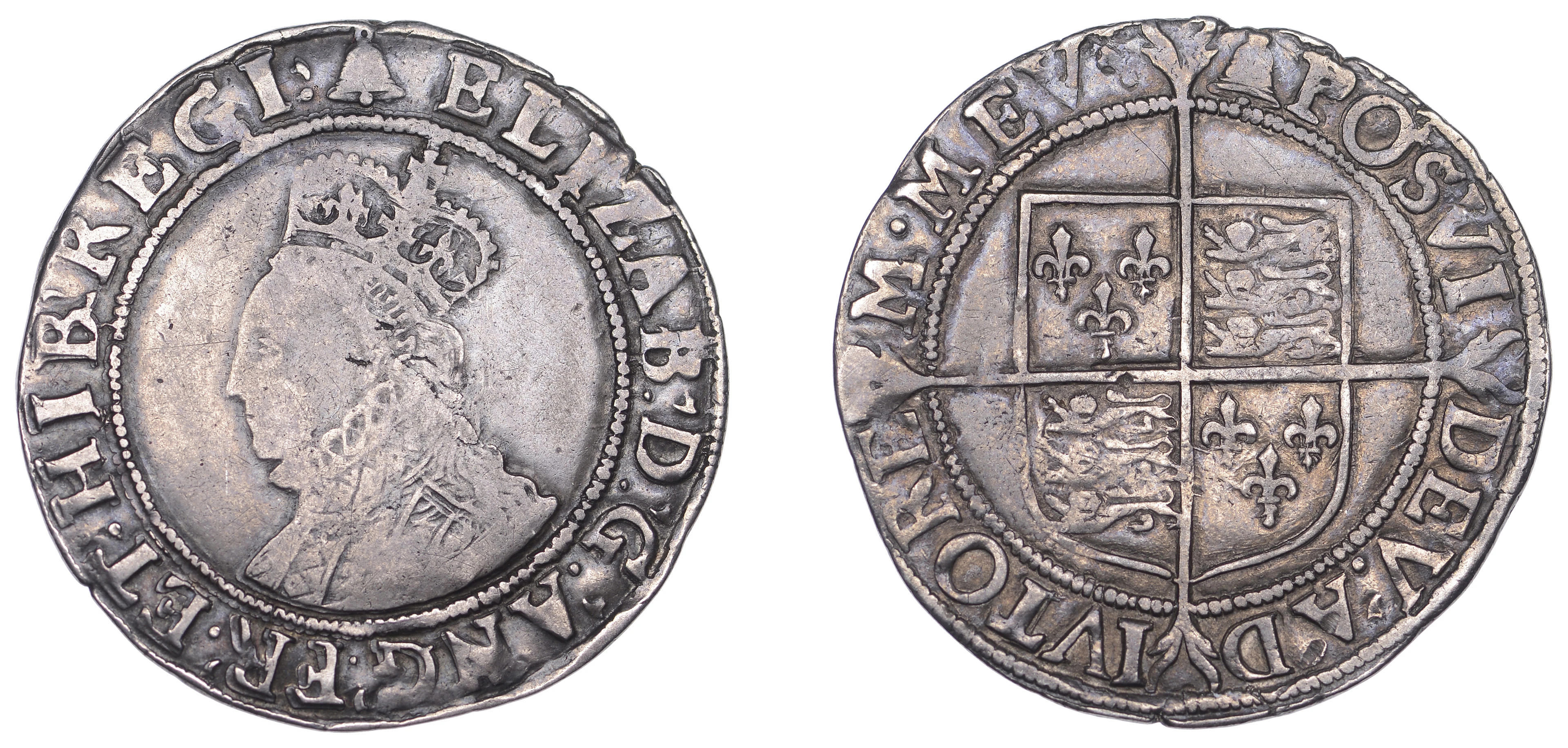 Elizabeth I (1558-1603), Sixth issue, Shilling, mm. bell, bust 3B
