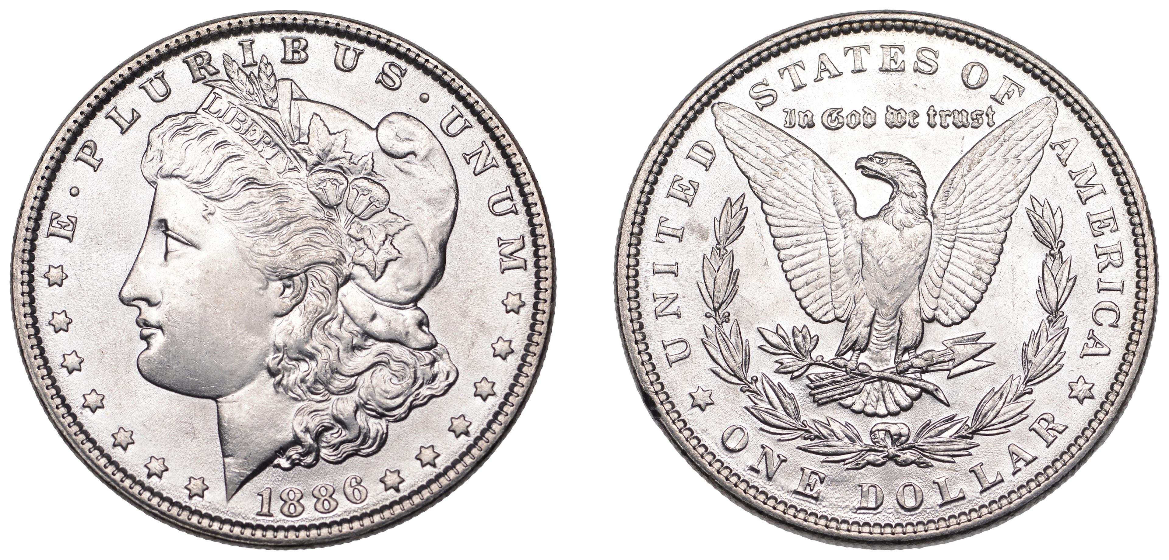 United States of America, Dollar, 1886, Philadelphia (KM 110). Lustrous