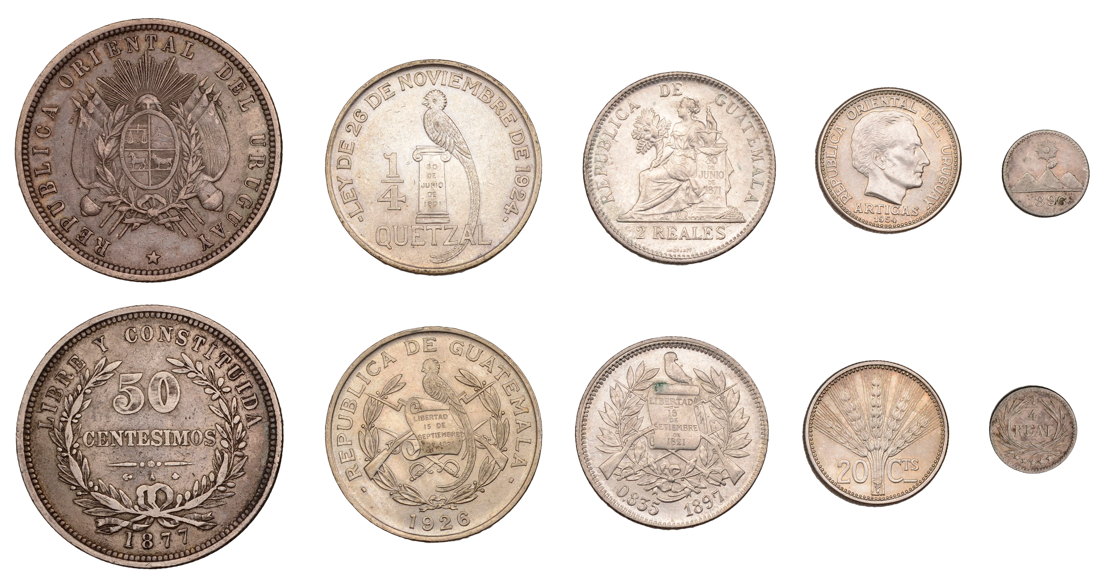 Miscellaneous, GUATEMALA, Republic, 2 Reales, 1897, Guatemala City