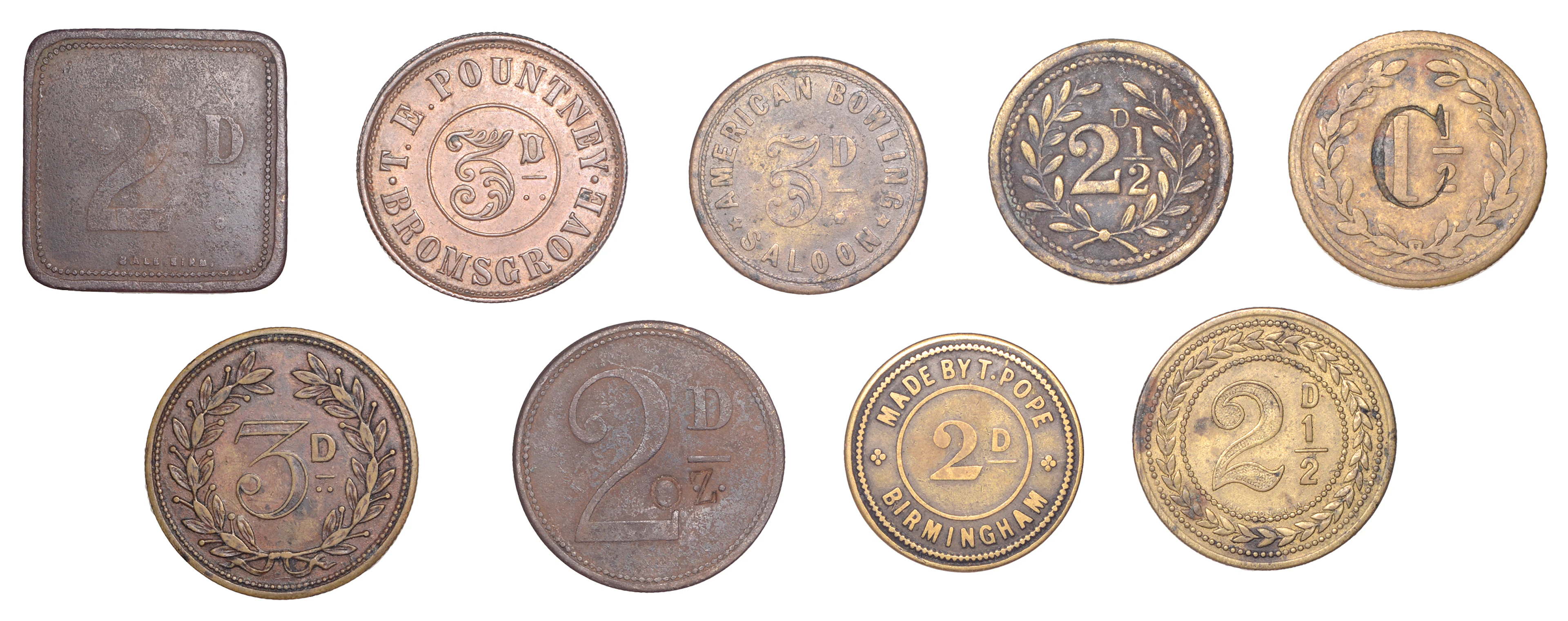Miscellaneous Tokens and Checks, WORCESTERSHIRE, Bromsgrove, Golden