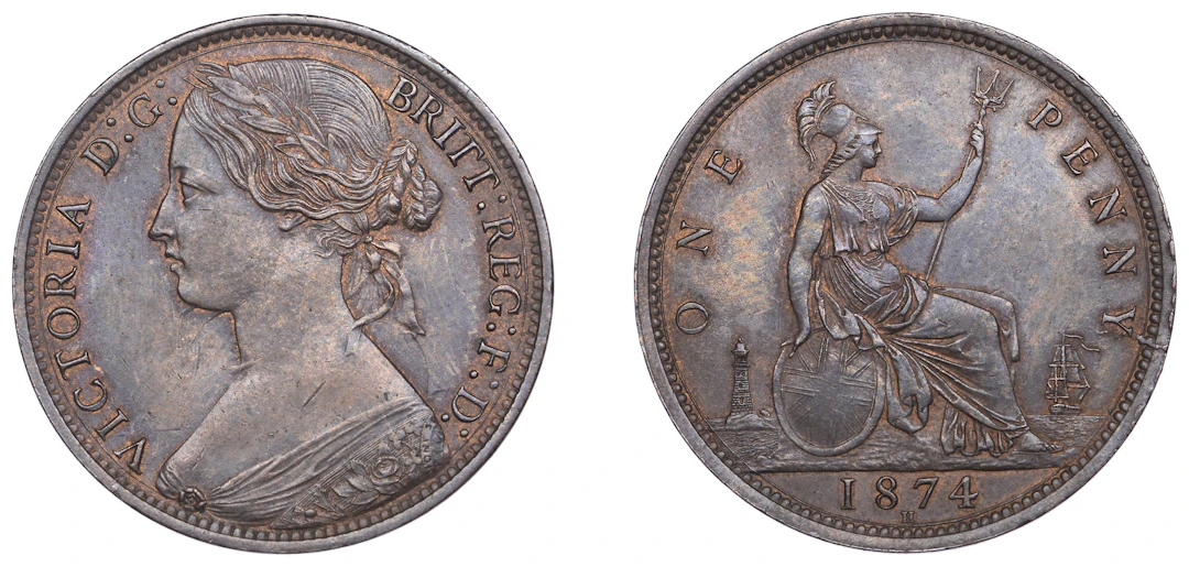 Victoria (1837-1901), Penny, 1874h (F 73; BMC 1697; S 3955). Toned