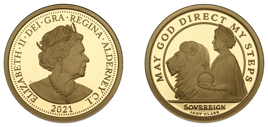 Channel Islands, ALDERNEY, Elizabeth II, Proof Sovereign, 2021. In