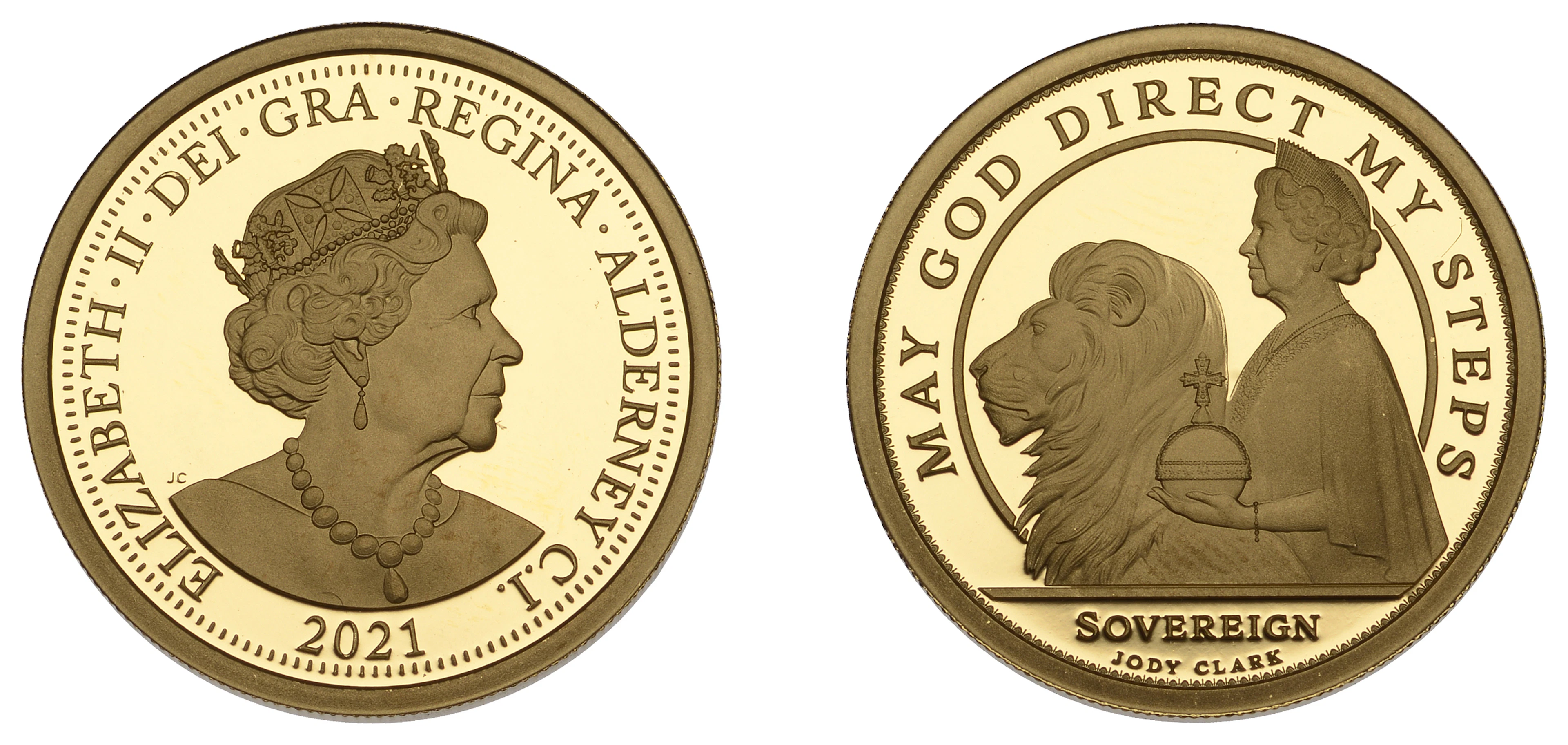 Channel Islands, ALDERNEY, Elizabeth II, Proof Sovereign, 2021. In