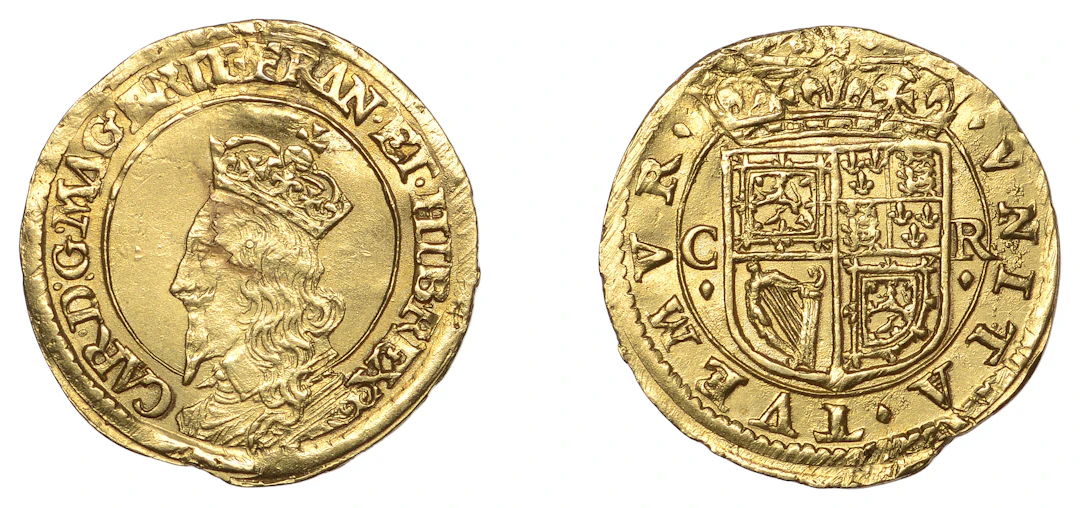 Scotland, Charles I, Third coinage, Briot’s issue, Britain Halfcrown